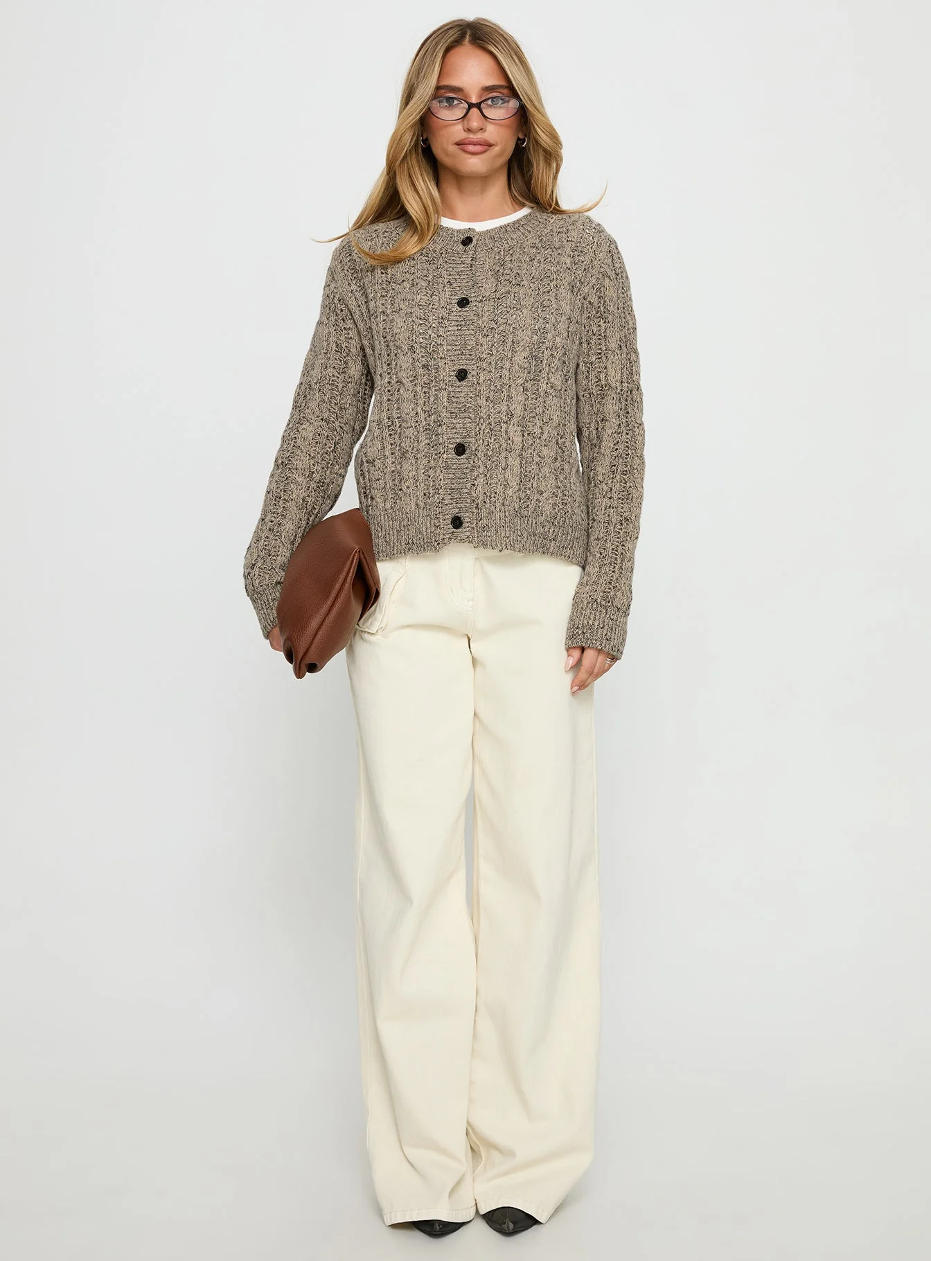 Kaytee Button Up Knit Cardigan Grey - Image 6