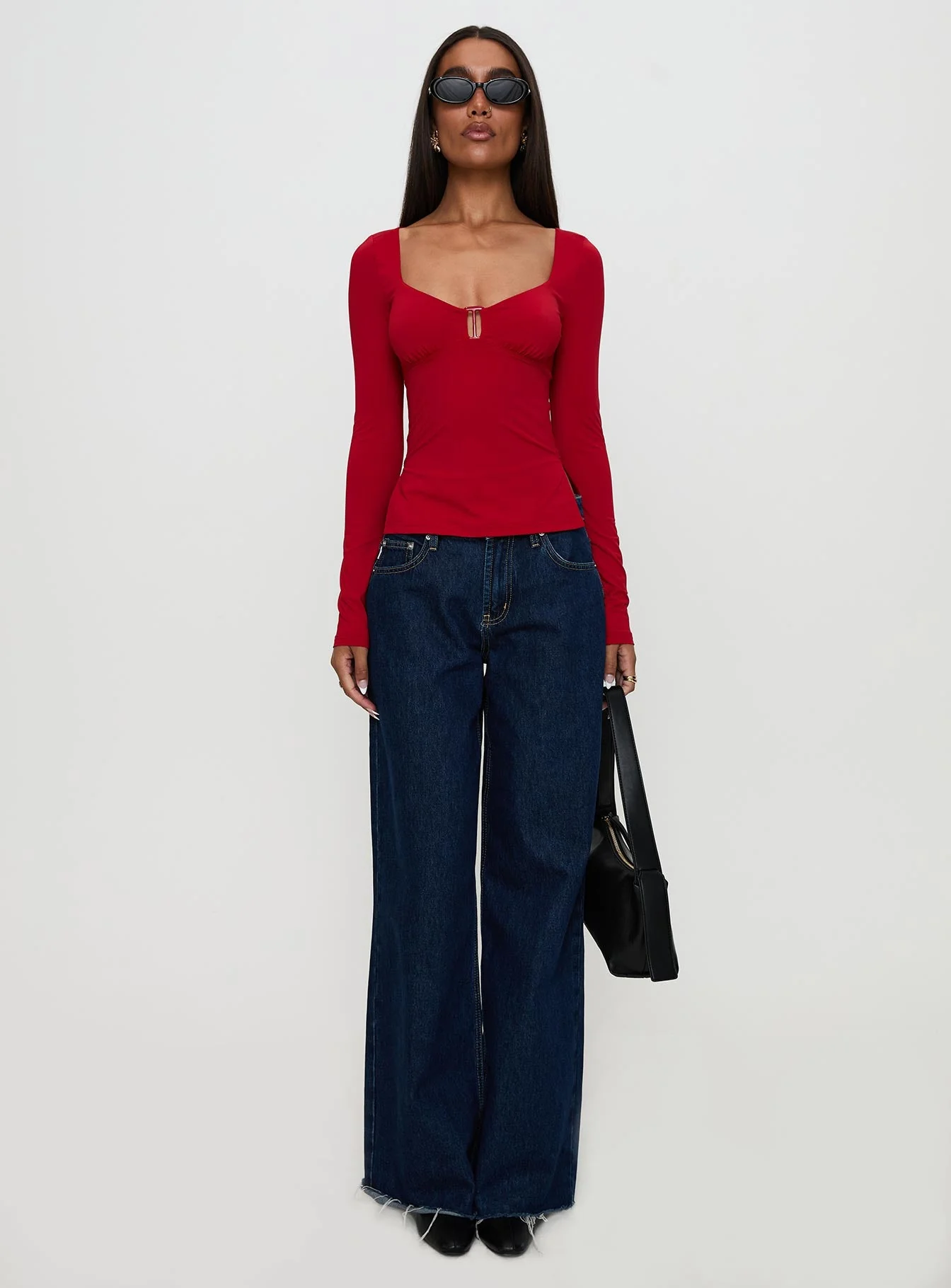 Keane Long Sleeve Top Red - Image 6
