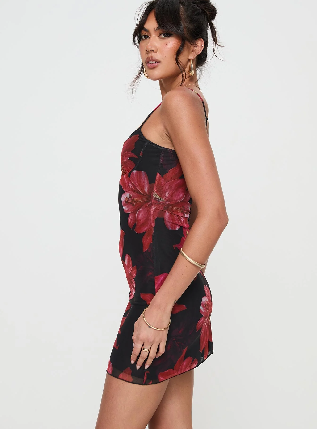Kellers Mini Dress Black / Floral - Image 4