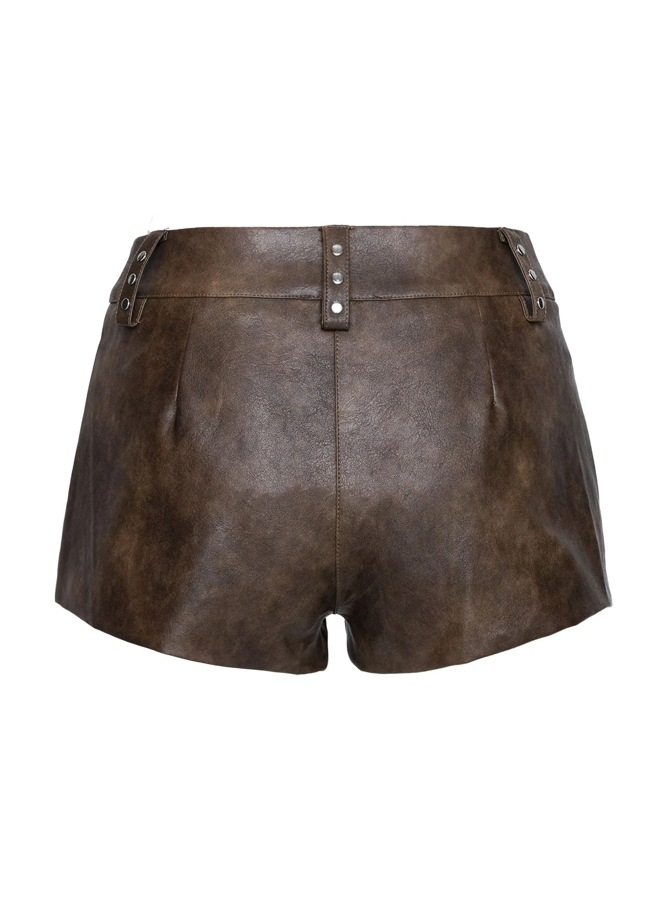 Kenickie Stud Micro Shorts Brown - Image 7
