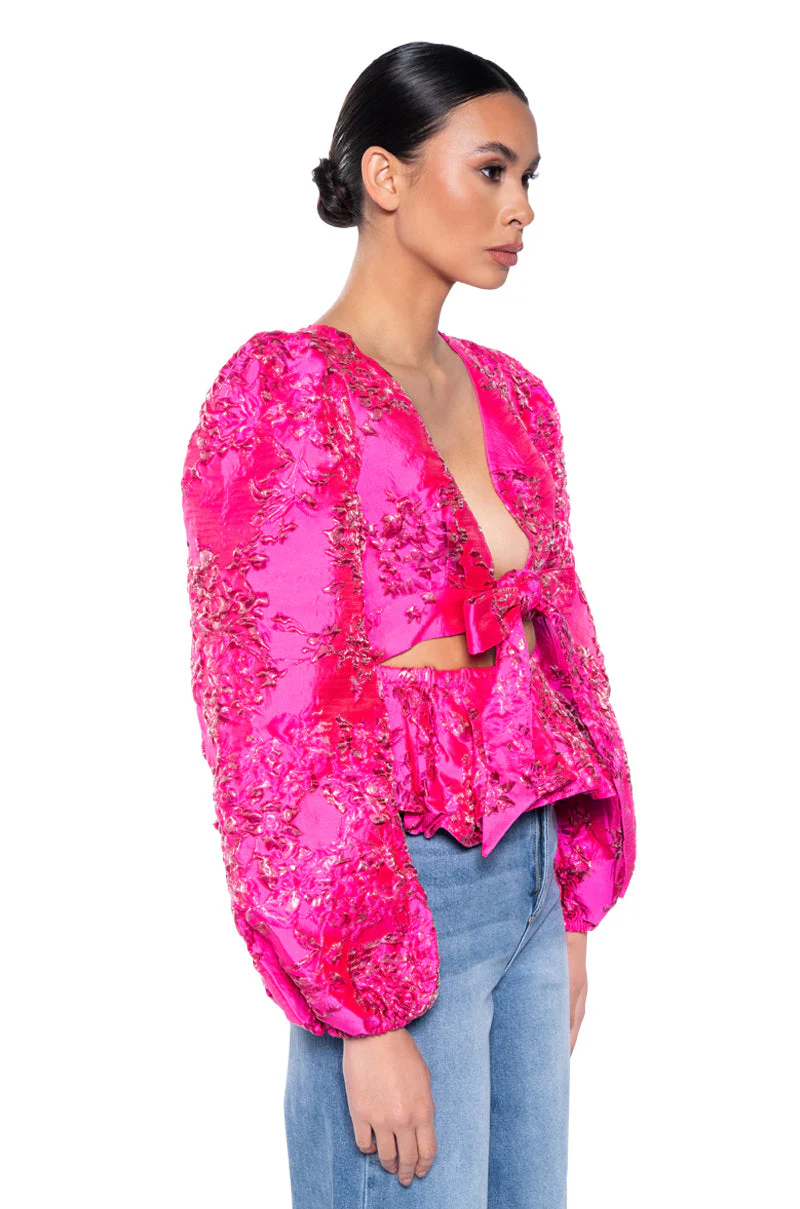 KENNA TIE FRONT BLOUSE - Image 2