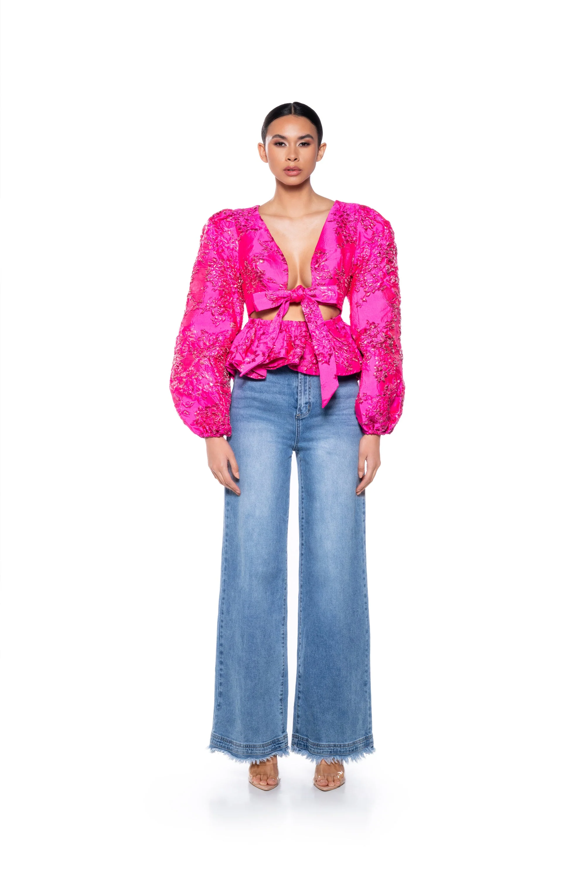 KENNA TIE FRONT BLOUSE - Image 7