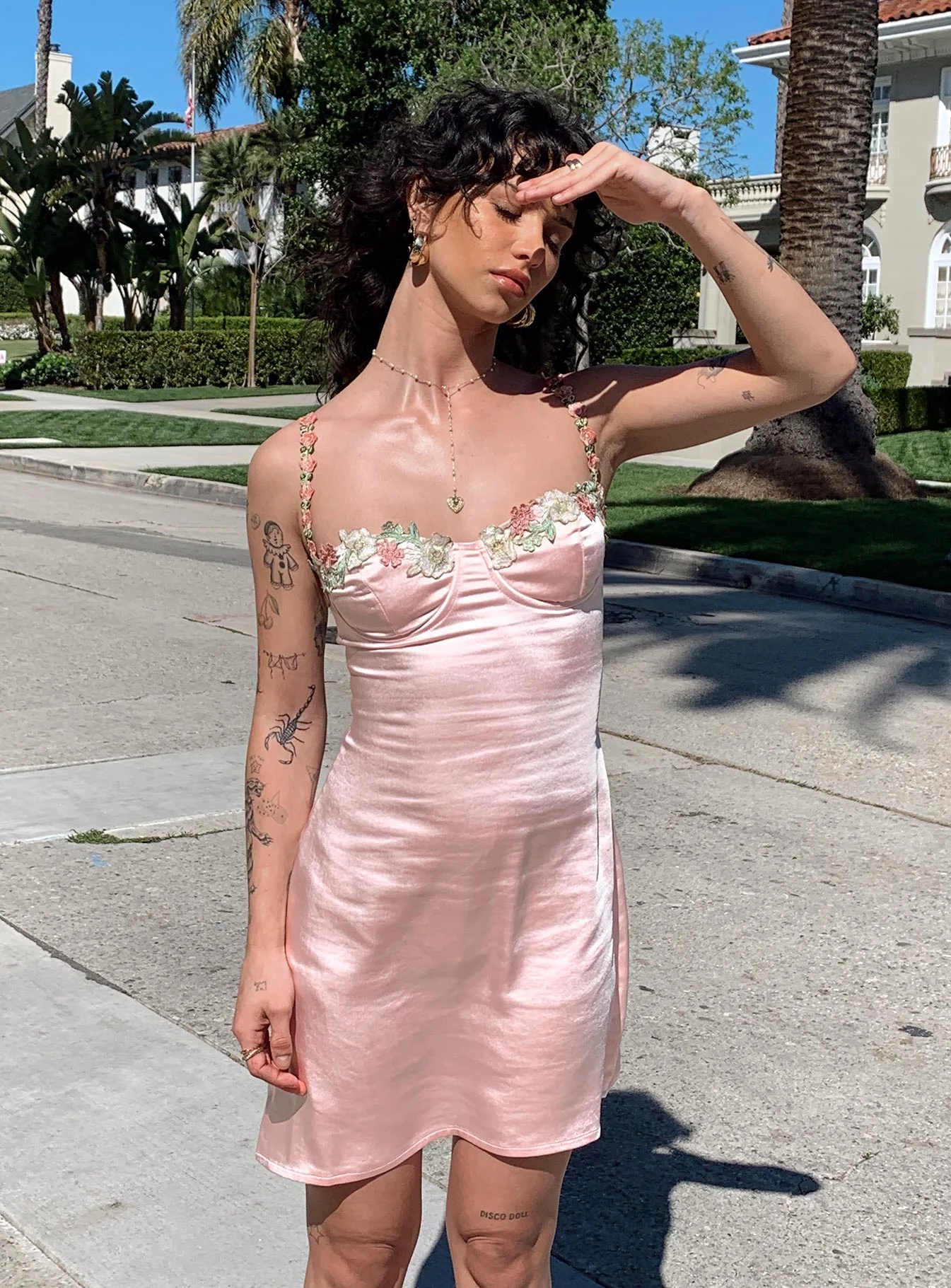 Kenzie Mini Dress Light Pink - Image 8