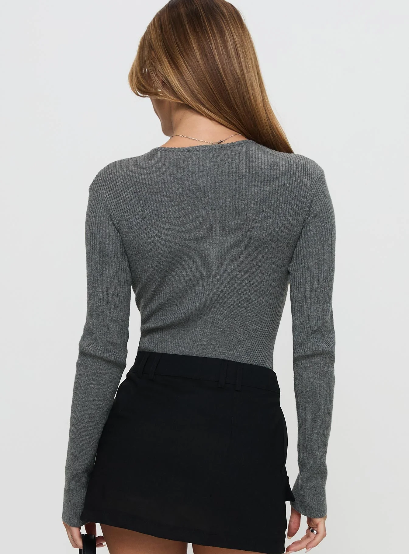 Kerra Long Sleeve Bodysuit Charcoal - Image 5