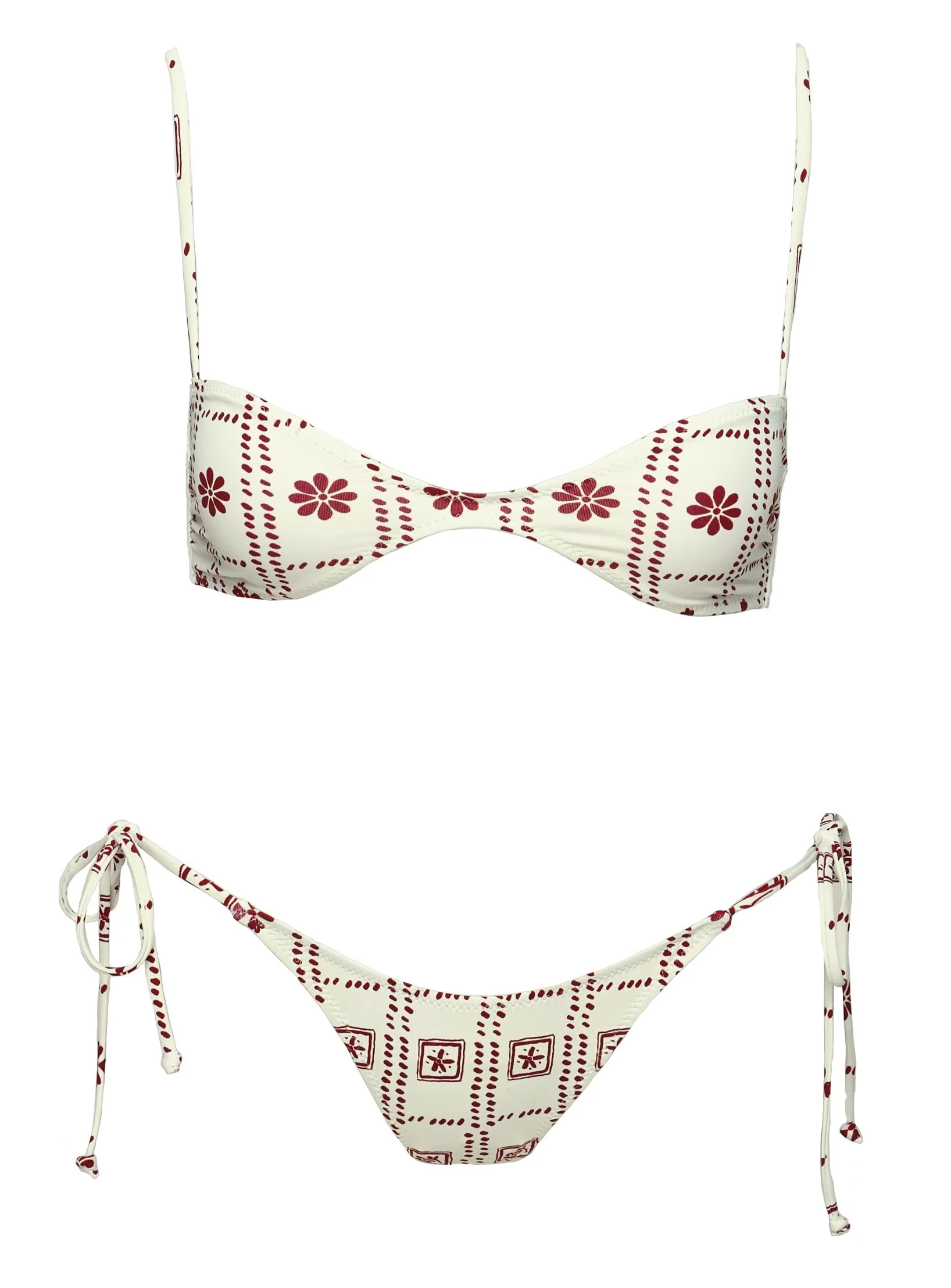 Keyton Bikini Top White / Red - Image 5