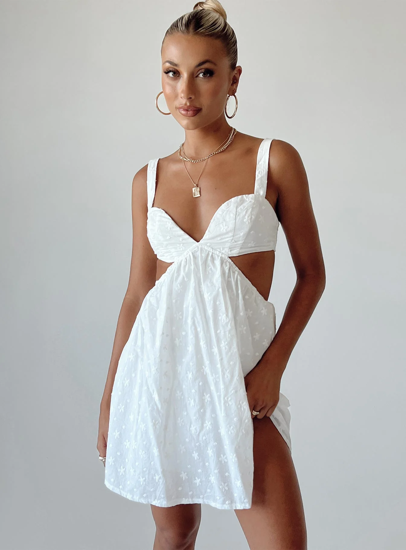 Khalia Mini Dress White - Image 6