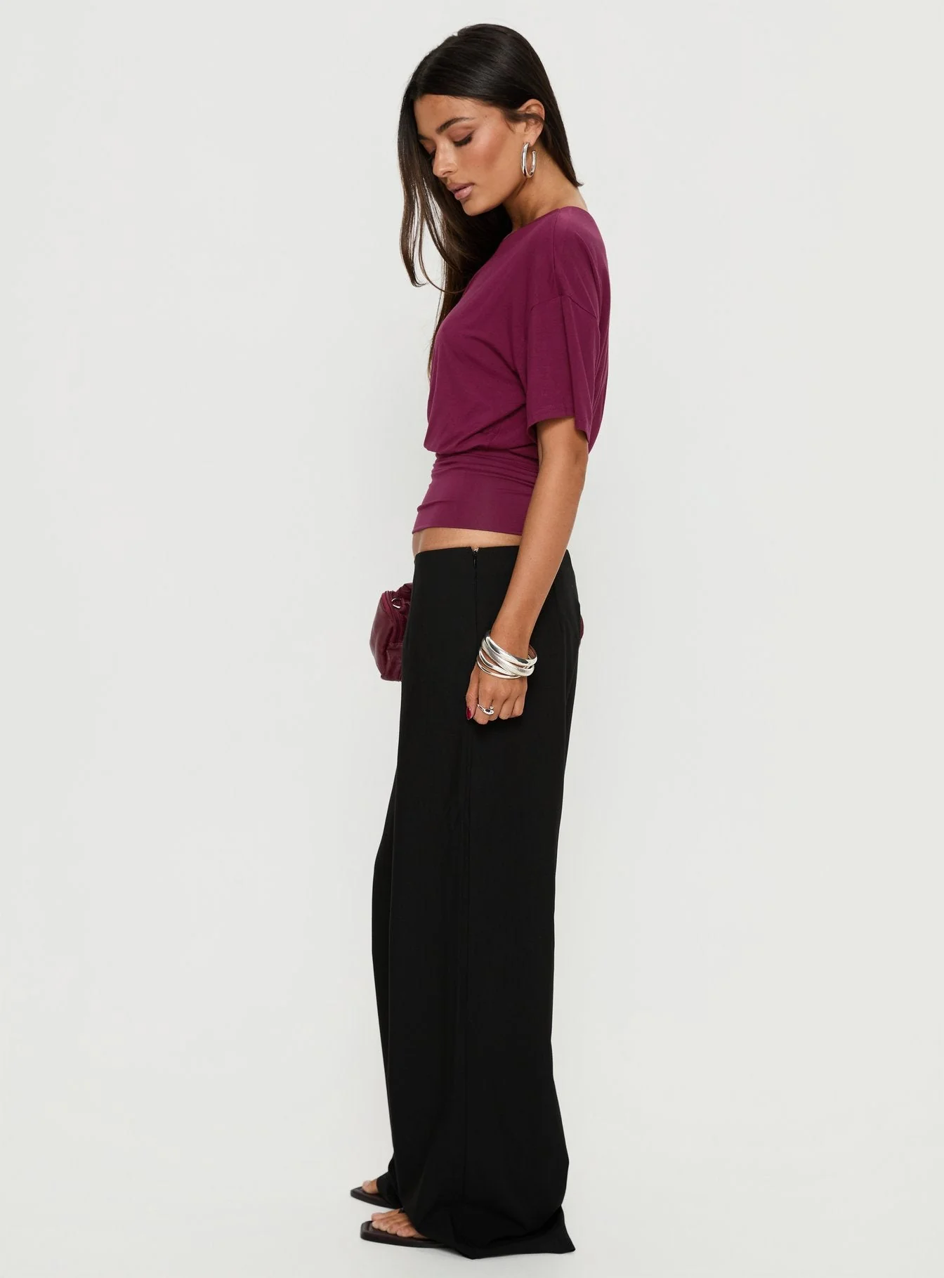 Khane Low Rise Wide Leg Pant Black - Image 4