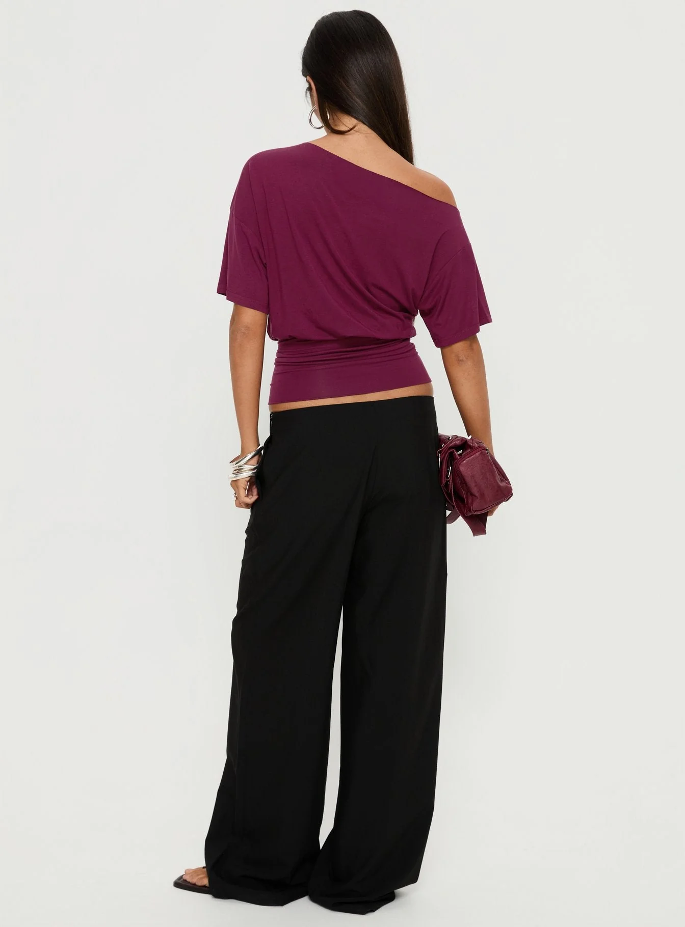 Khane Low Rise Wide Leg Pant Black - Image 5