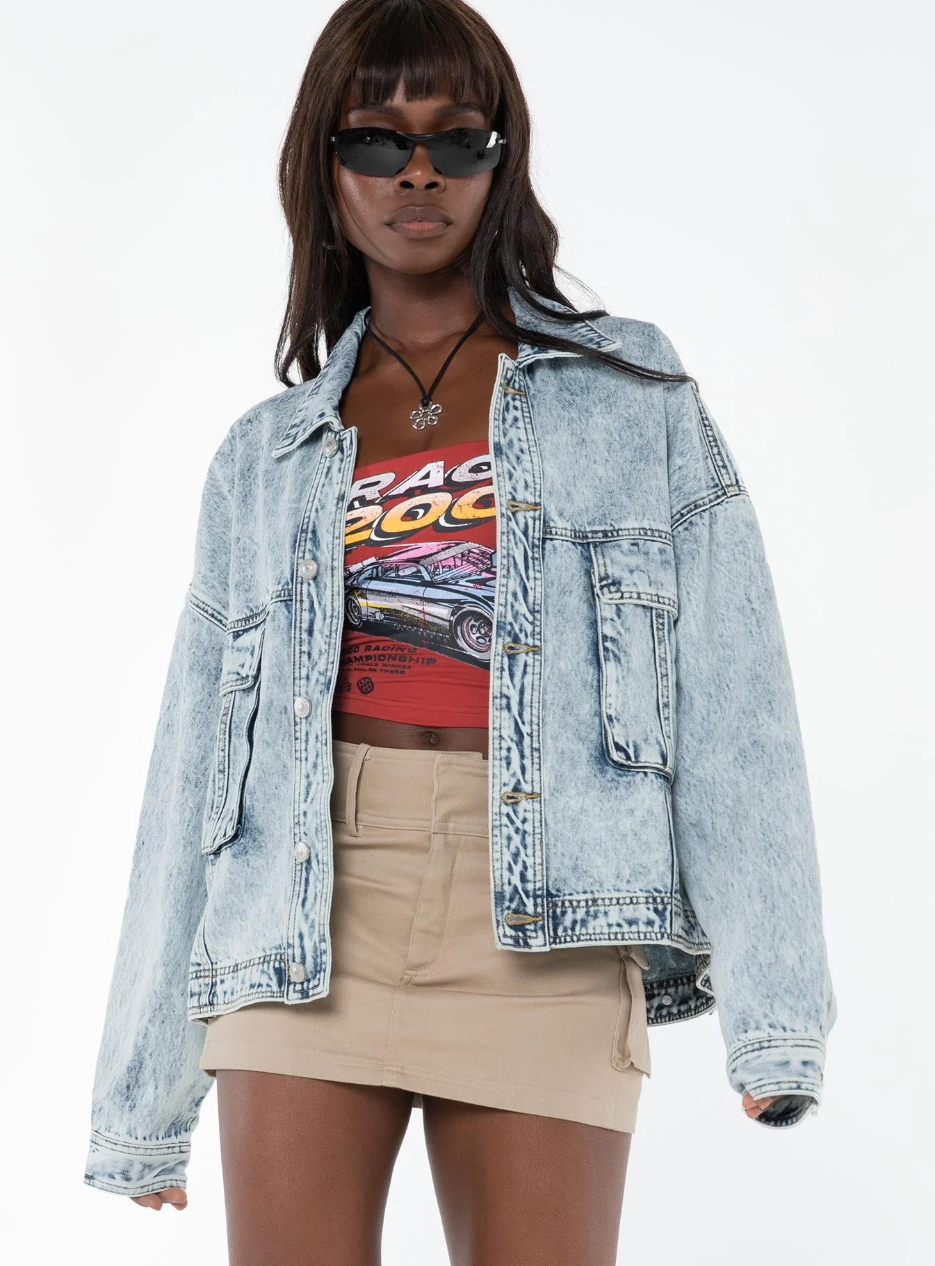 Kier Oversized Jacket Denim Light Wash - Image 2