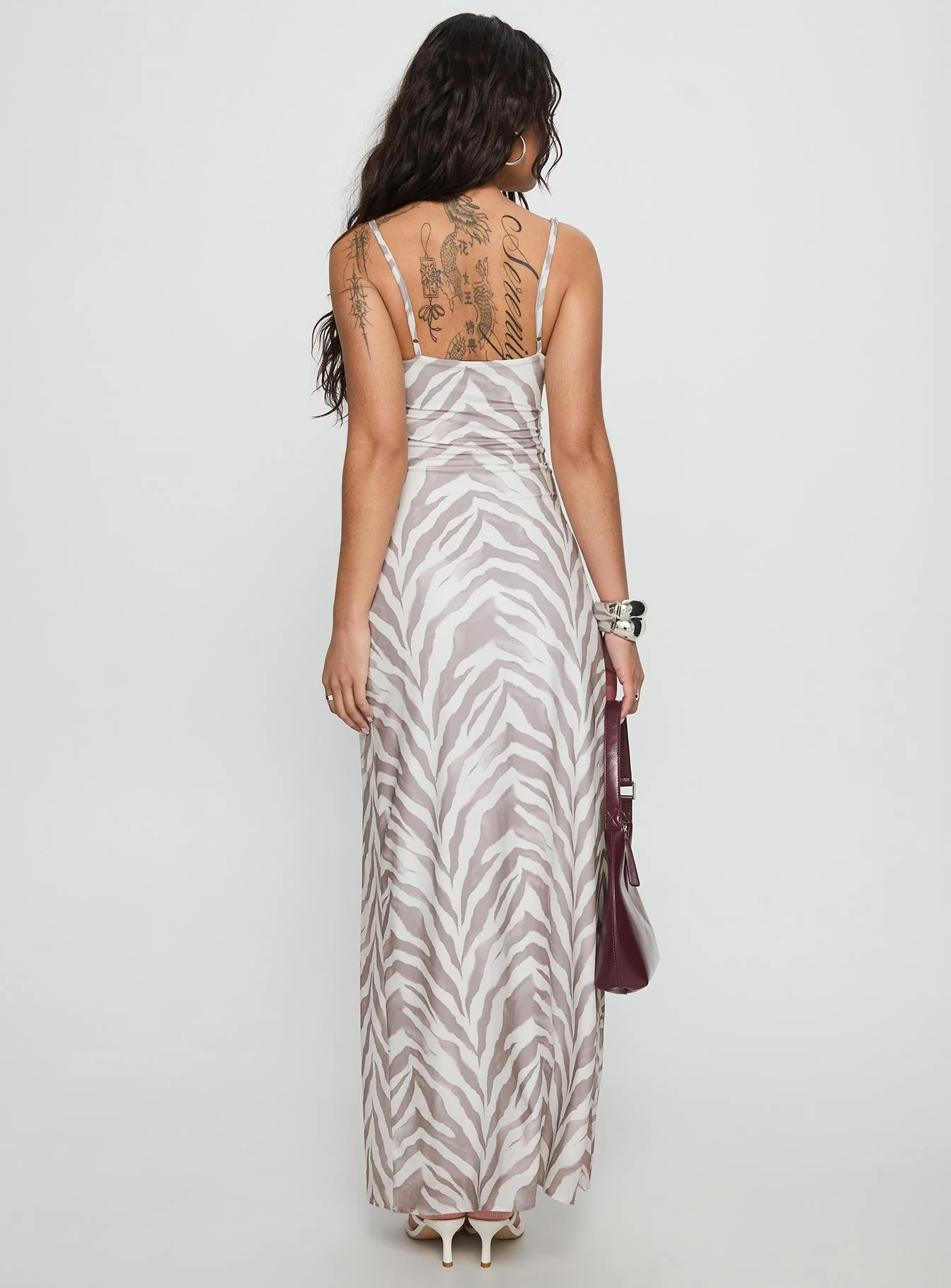 Kierra Mesh Maxi Dress Zebra - Image 5