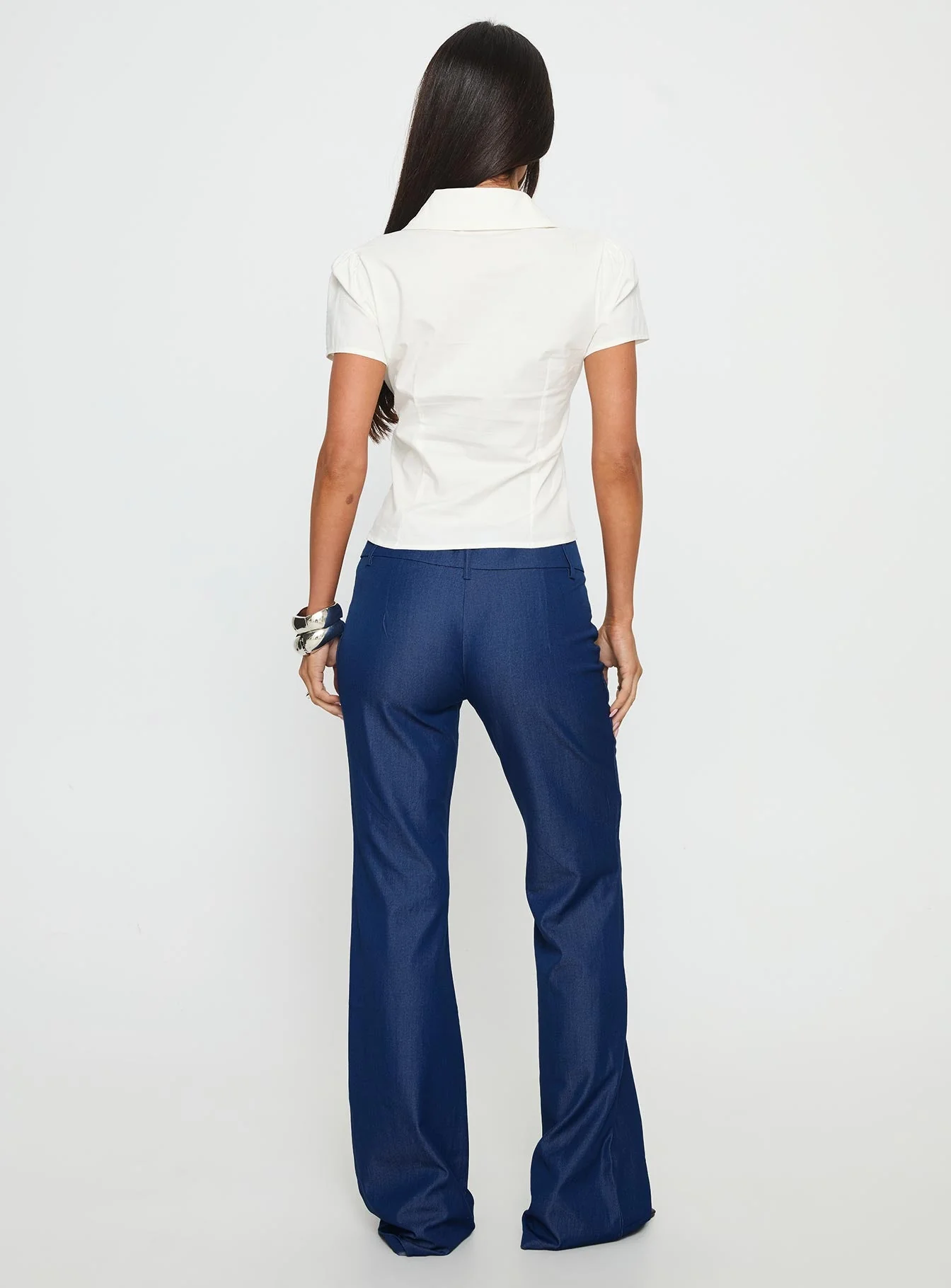 Kinkirk Flared Pants Chambray - Image 4