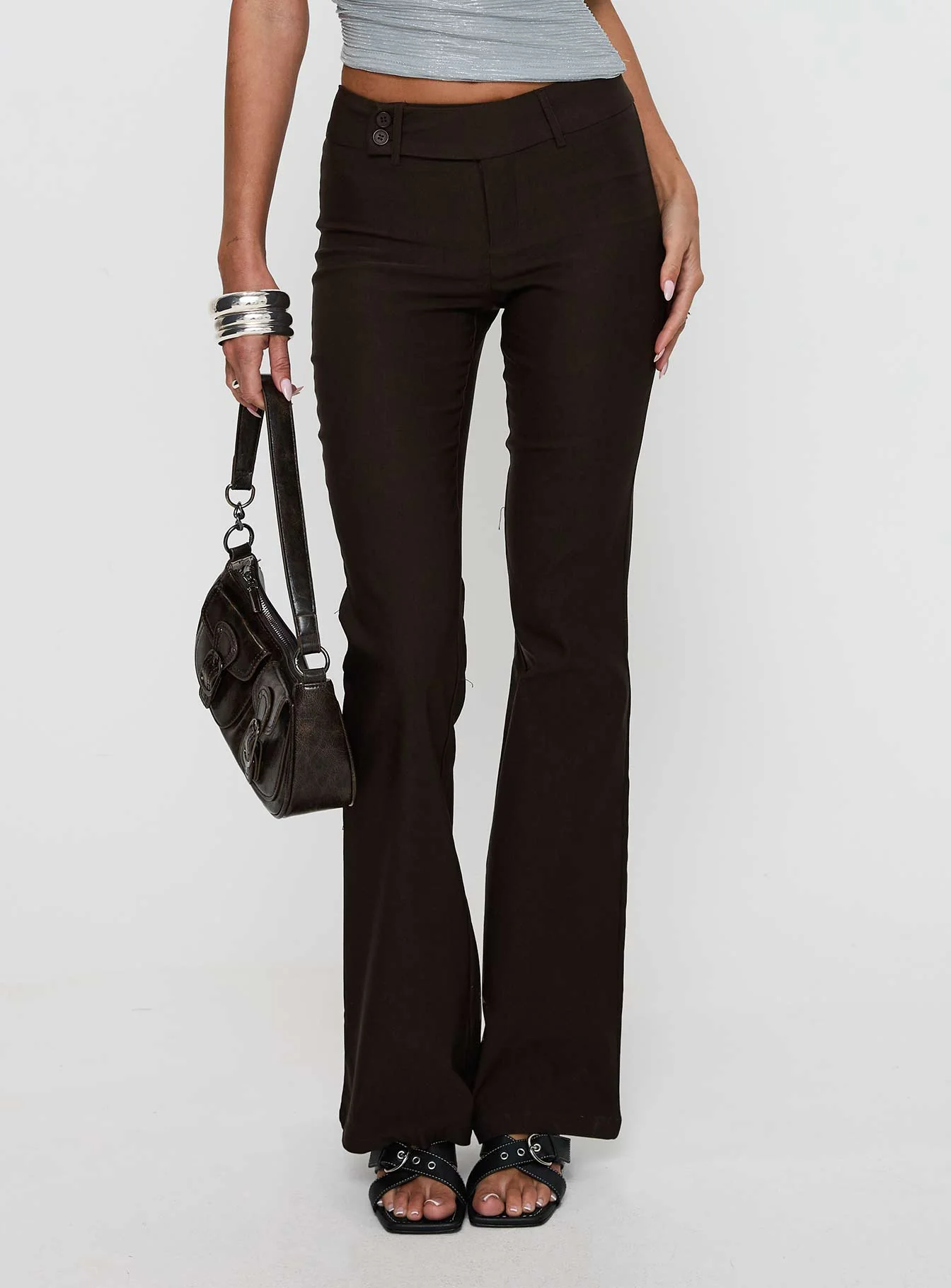 Kinkirk Flared Pants Chocolate Petite - Image 2