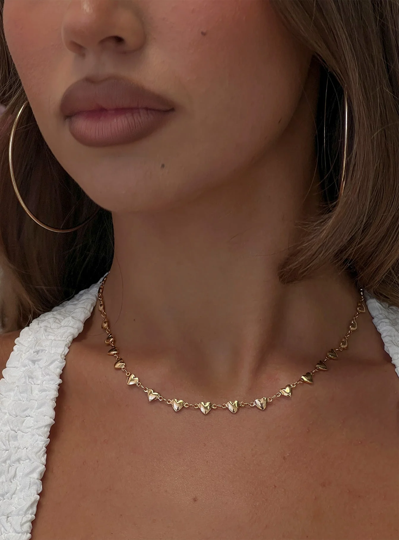 Kinsey Heart Necklace Gold - Image 4