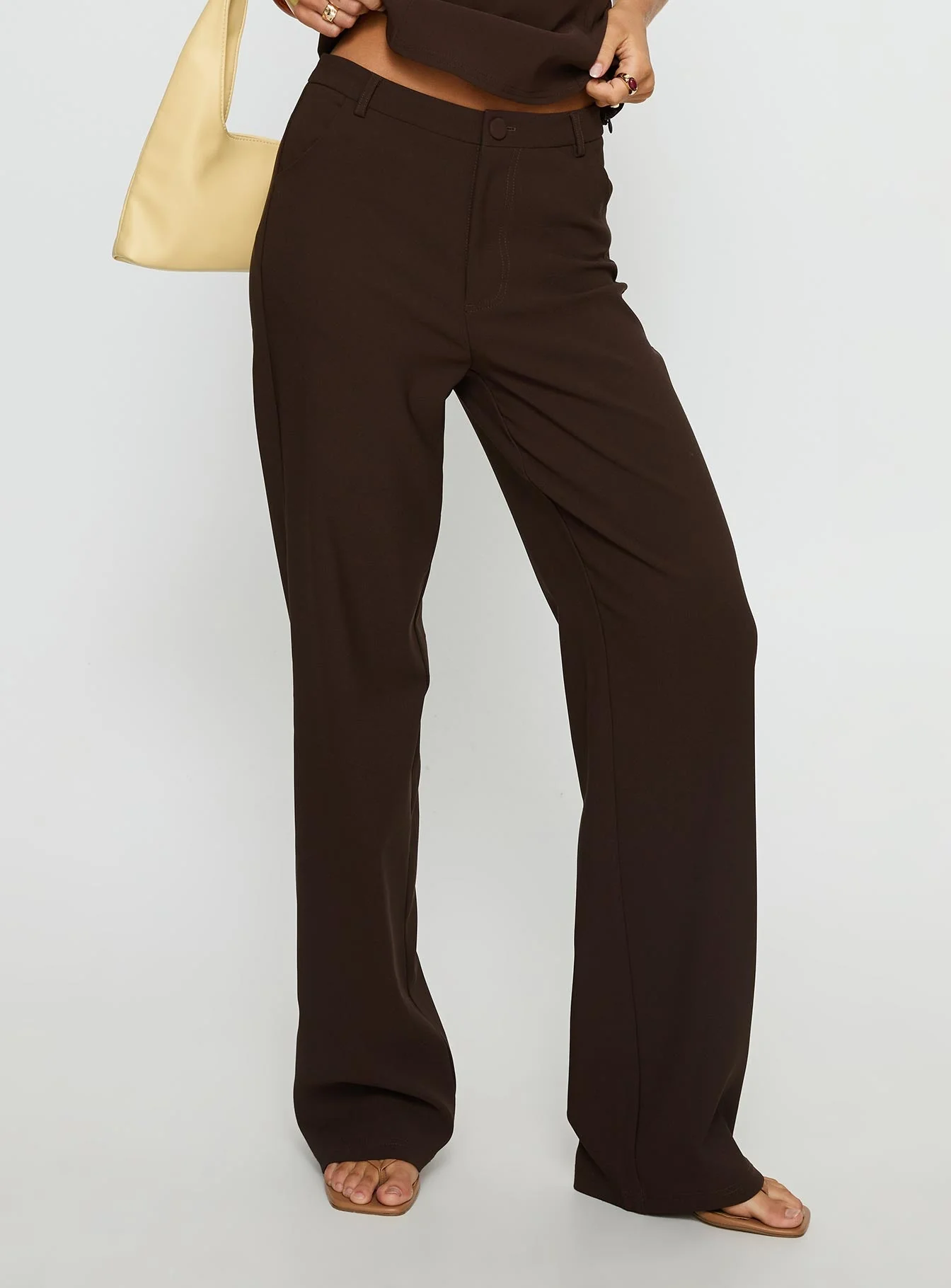 Kinsie Tailored Pants Brown - Image 2