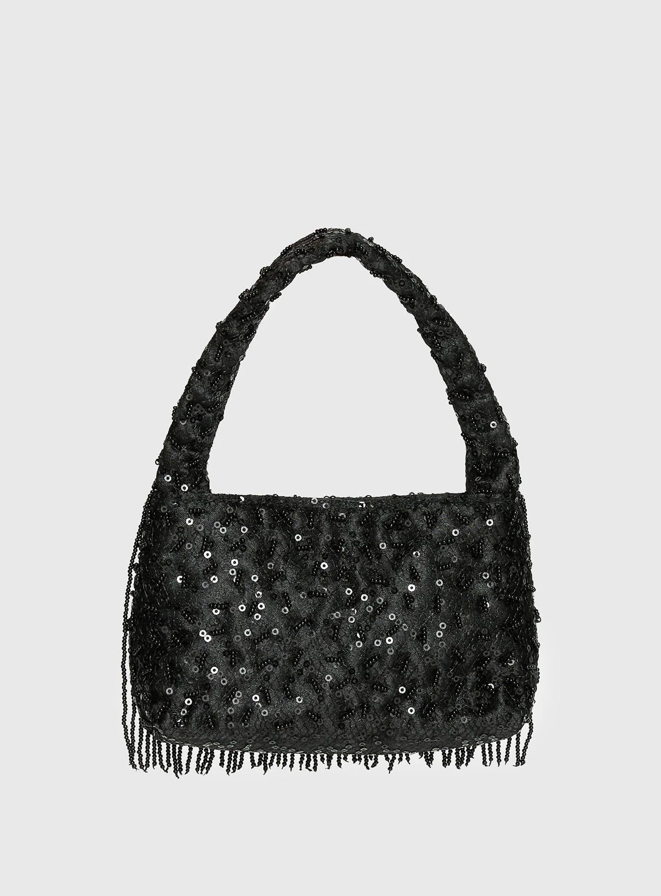 Kiss Goodbye Beaded Tassel Bag Black - Image 4