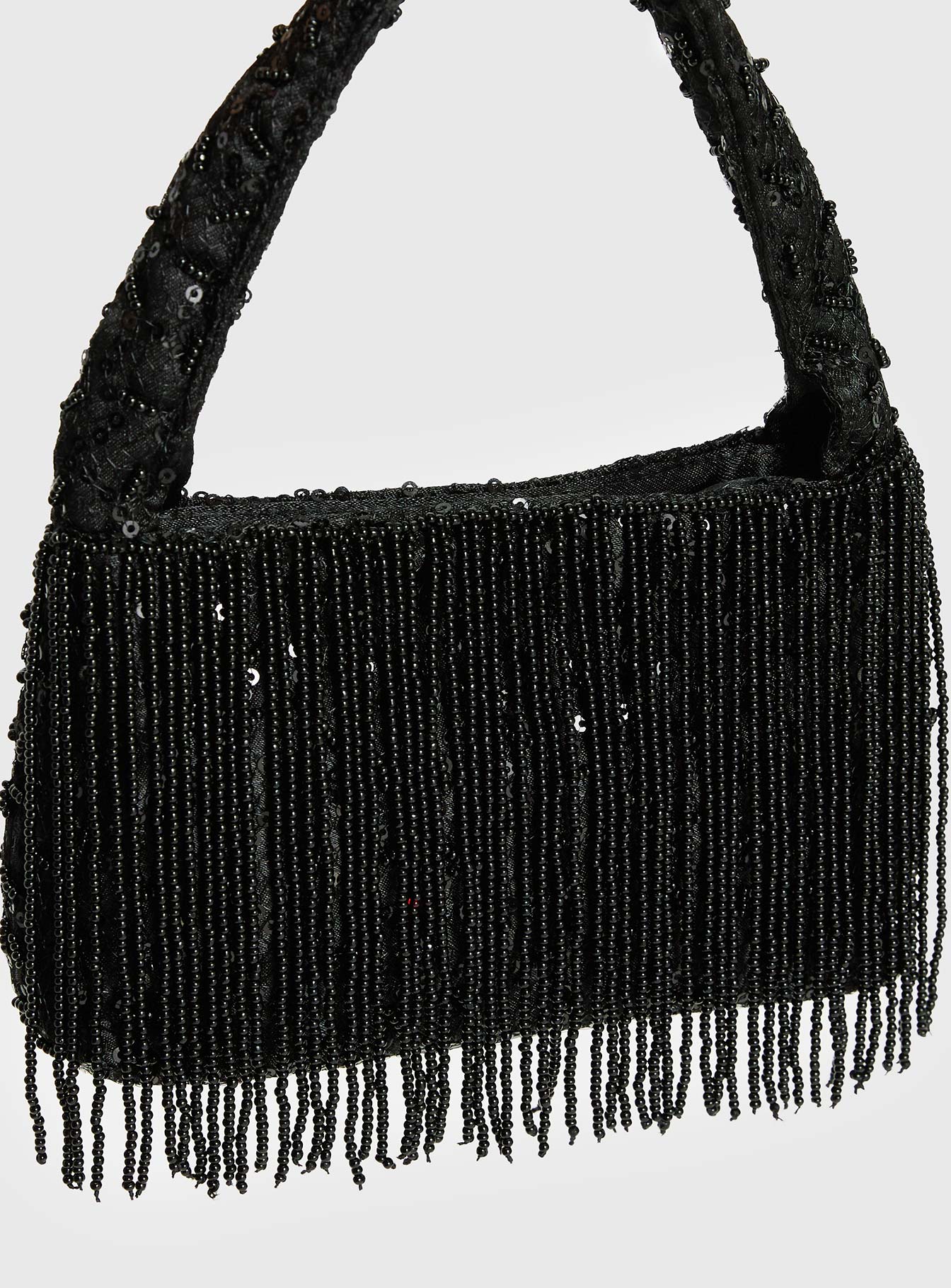 Kiss Goodbye Beaded Tassel Bag Black - Image 5