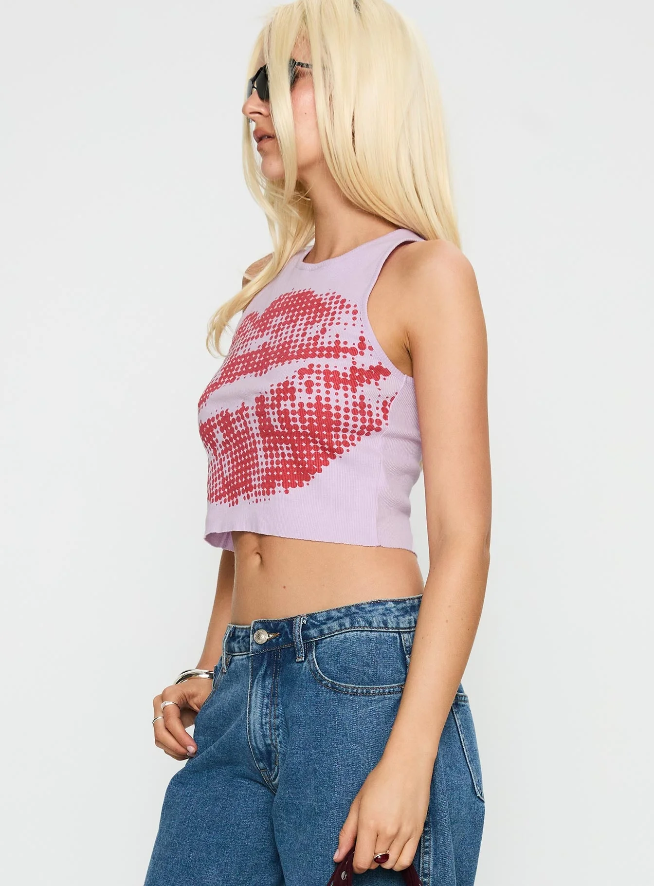 Kiss Of Love Graphic Top Purple - Image 4