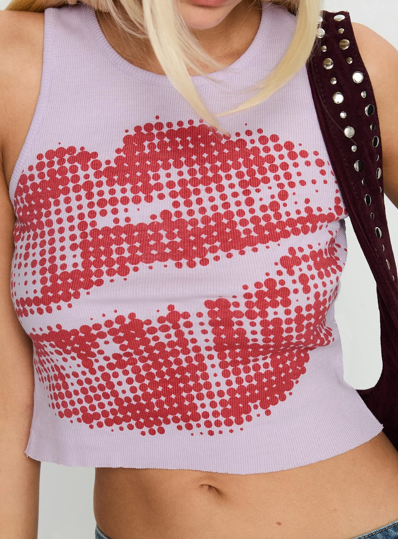 Kiss Of Love Graphic Top Purple - Image 6