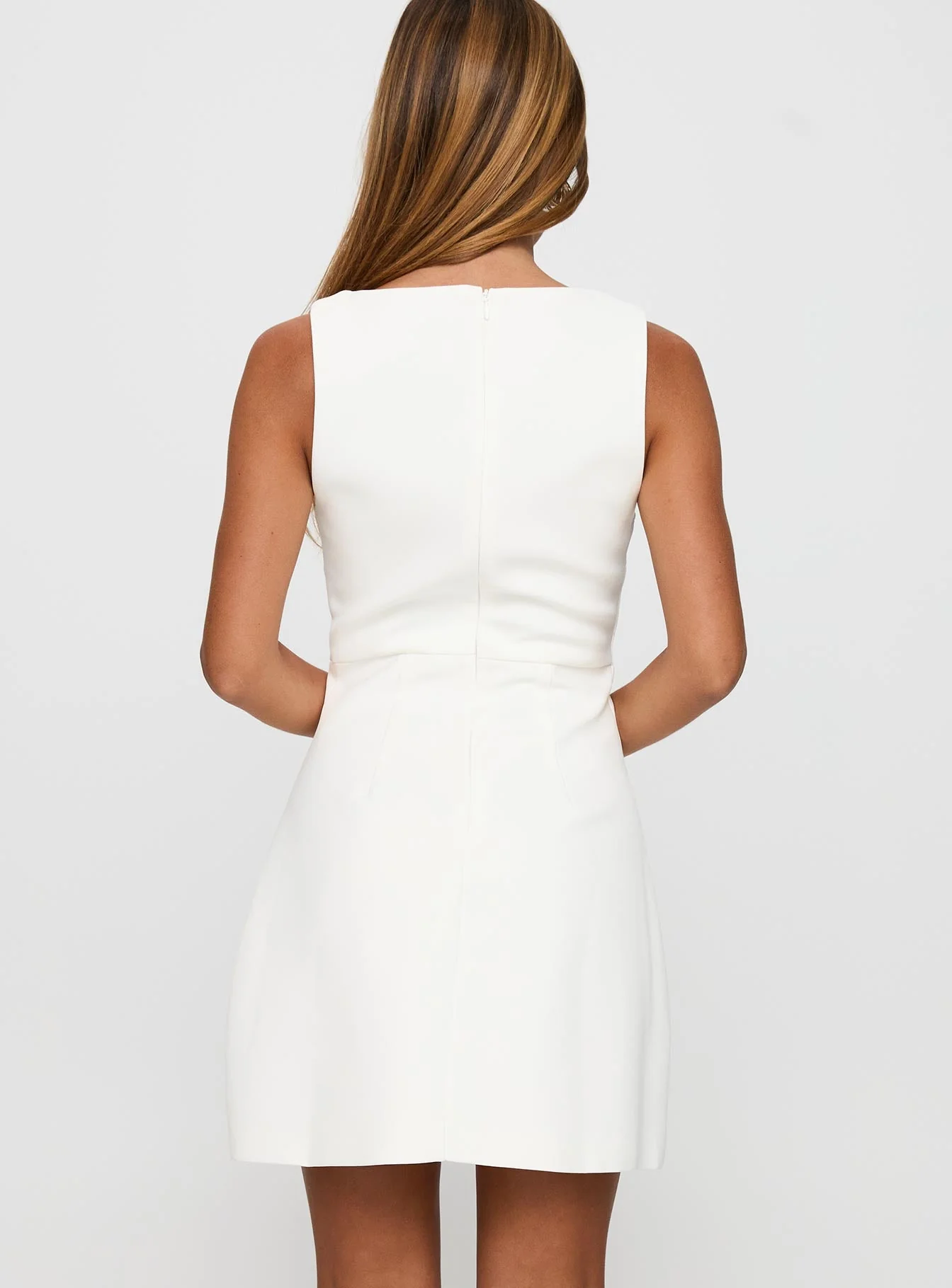 Klaudia Mini Dress White - Image 5