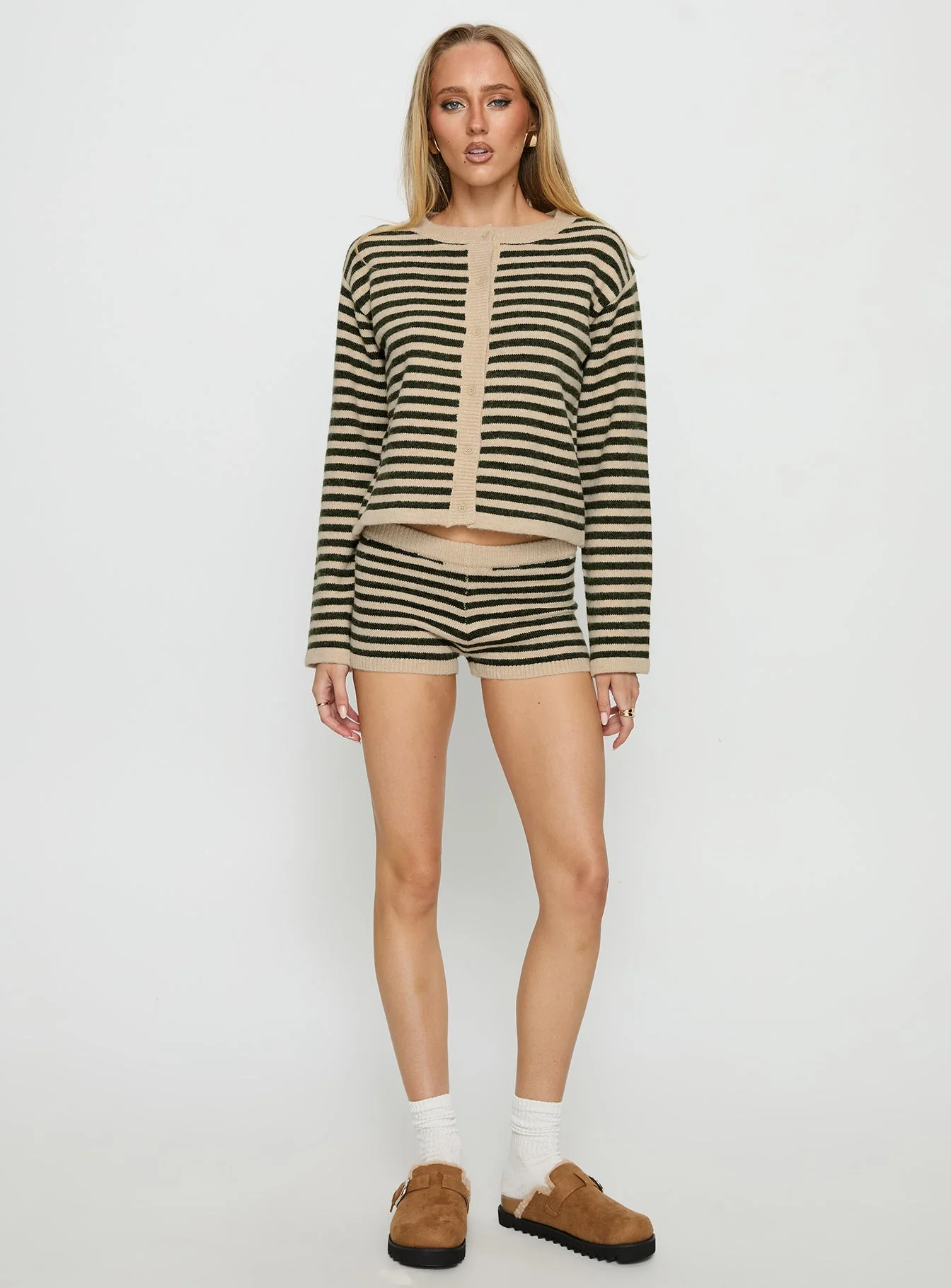 Kollens Knit Cardigan Beige Multi - Image 3