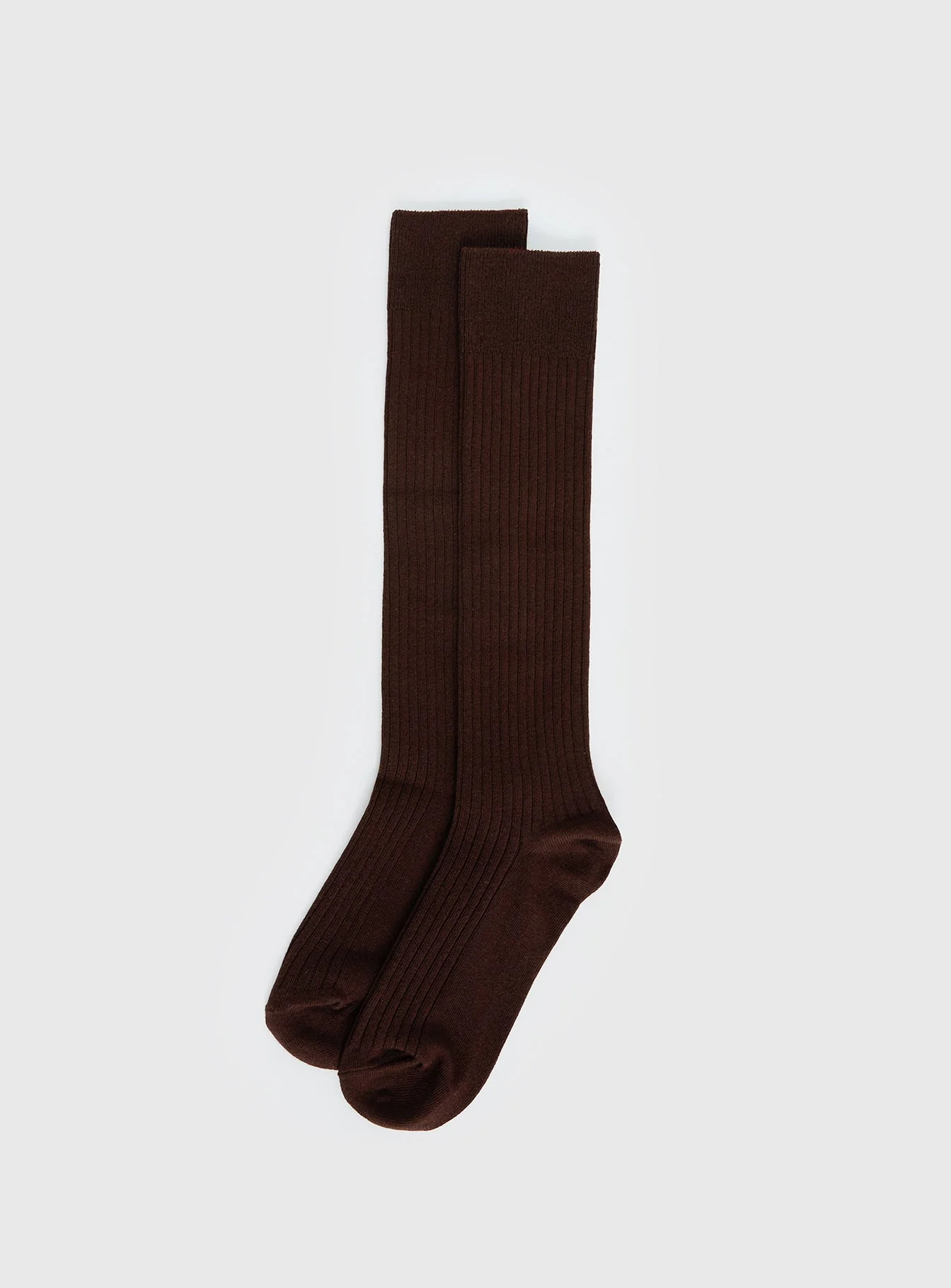 Kosie Ribbed Socks Chocolate - Image 2