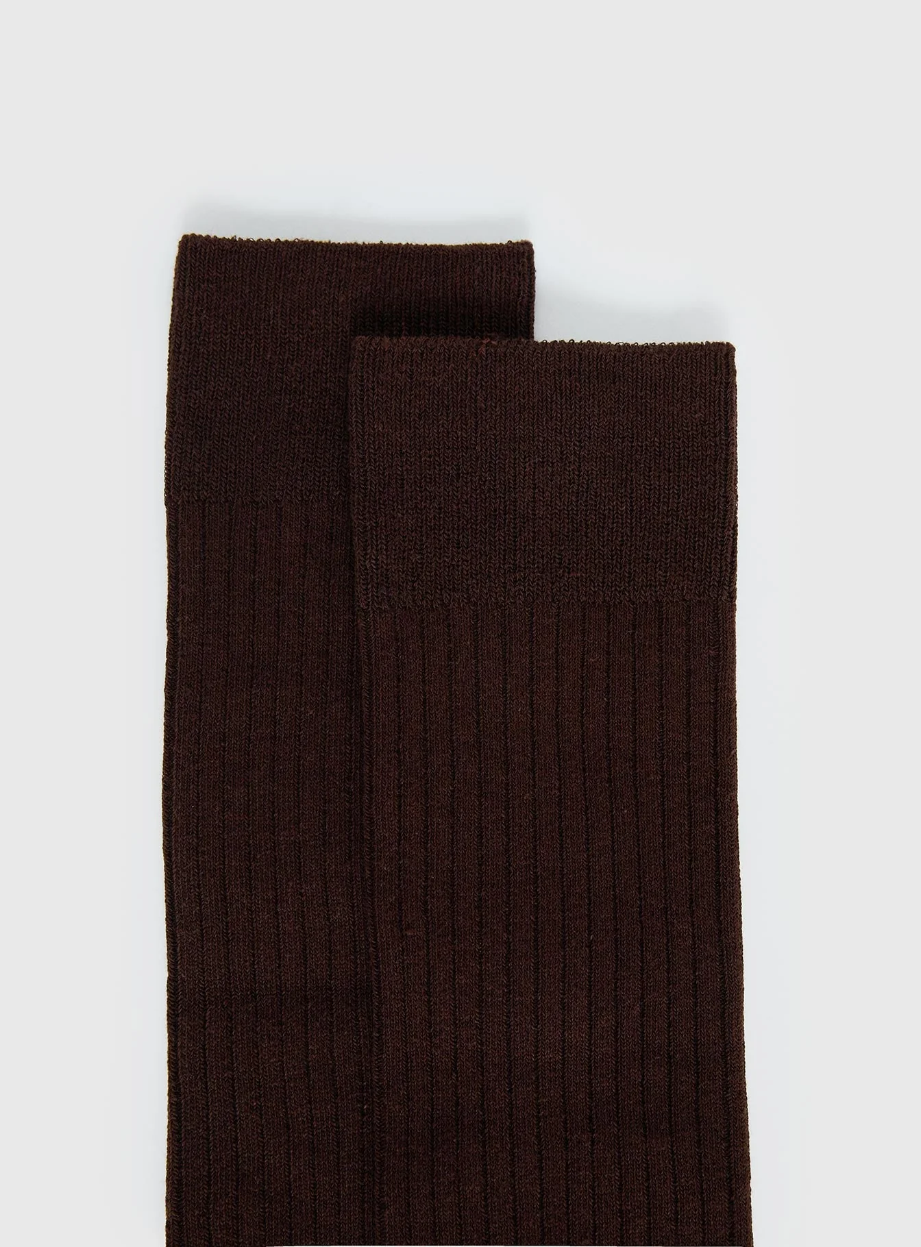 Kosie Ribbed Socks Chocolate - Image 3