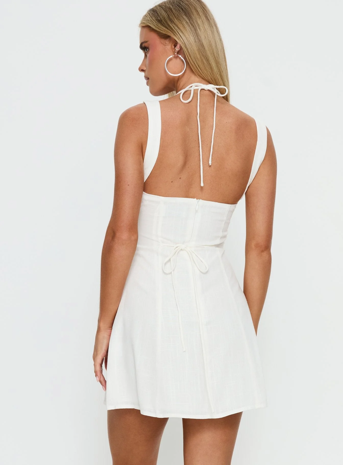 Kourtnae Halter Mini Dress White - Image 5
