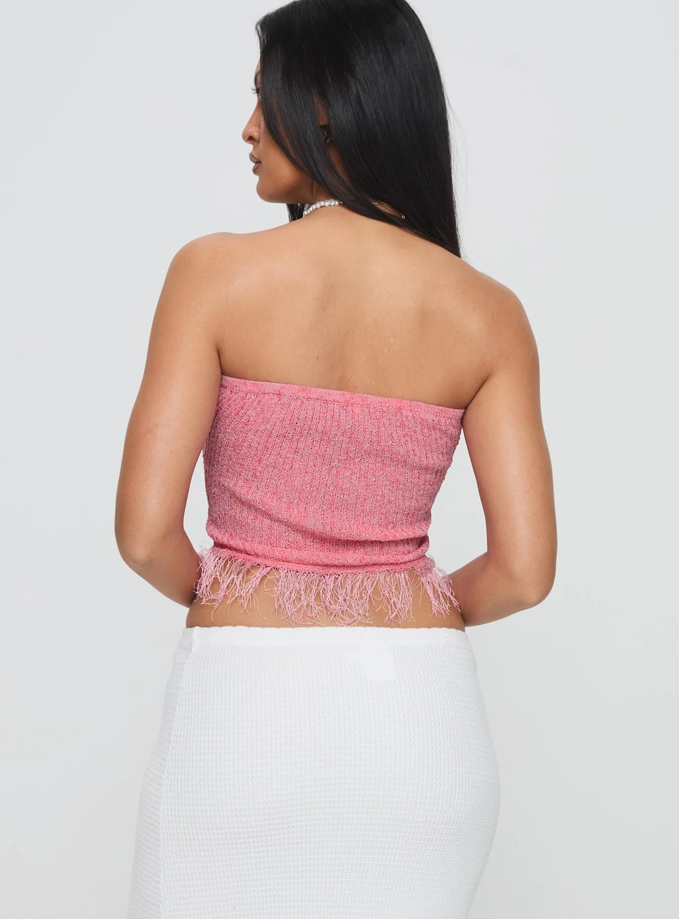 Kovac Reversible Fringe Tube Top Pink - Image 5