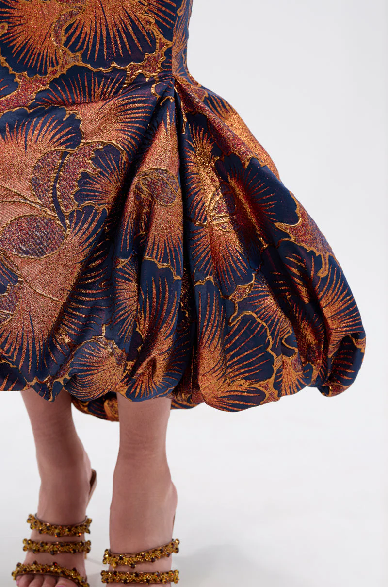 LADY LUX BROCADE BUBBLE HEM MIDI SKIRT - Image 7