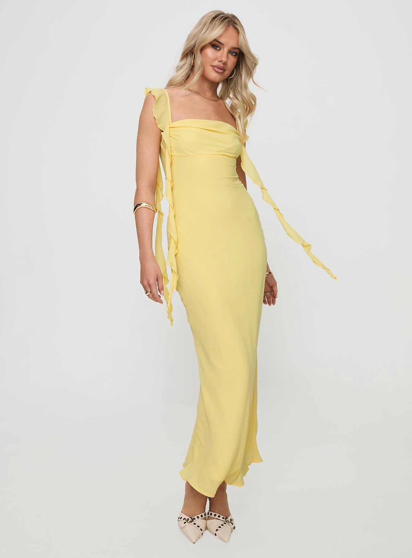 Lanai Maxi Dress Lemon - Image 3