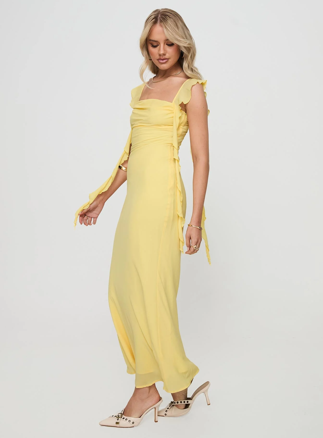 Lanai Maxi Dress Lemon - Image 4