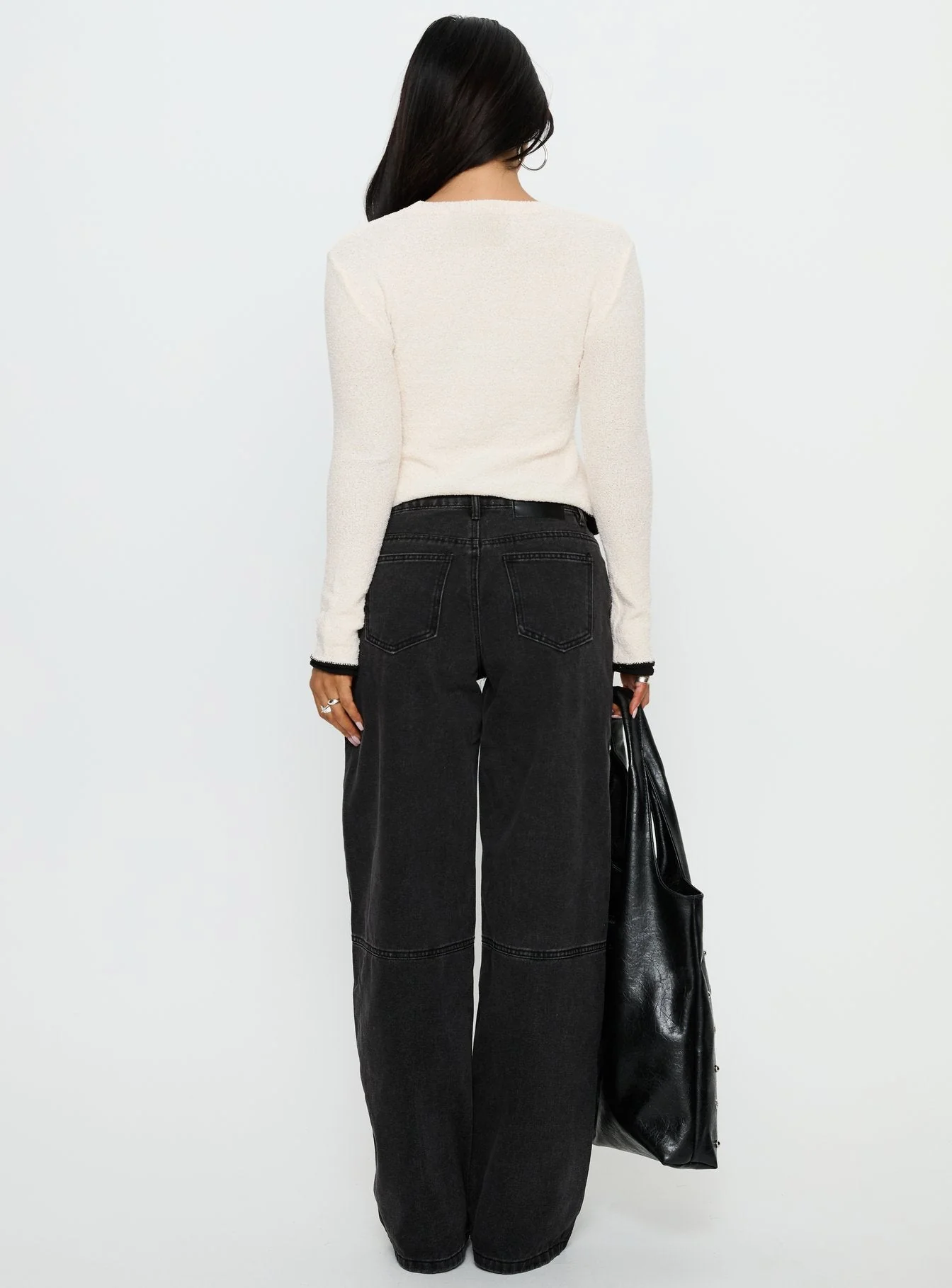 Lando Low Rise Straight Leg Jeans Washed Black - Image 6
