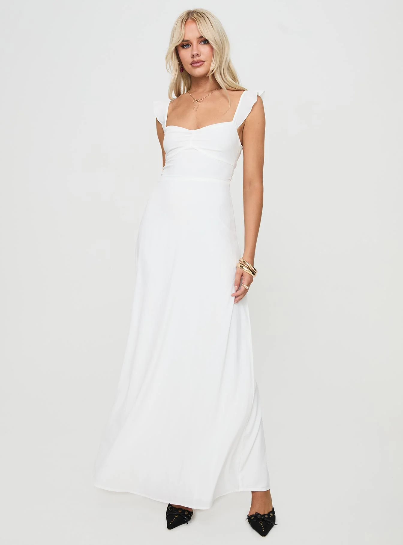 Landon Maxi Dress White - Image 3
