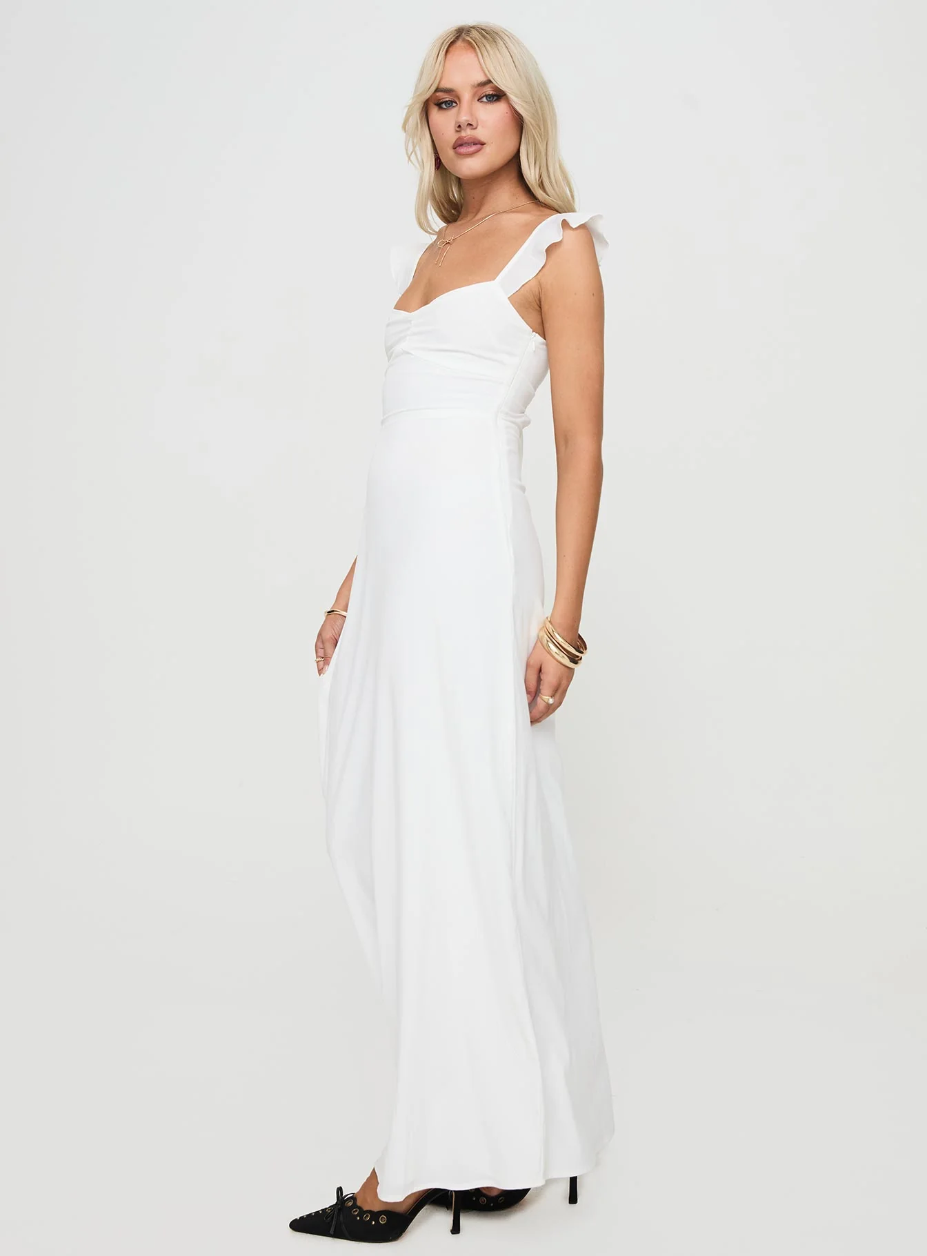 Landon Maxi Dress White - Image 4