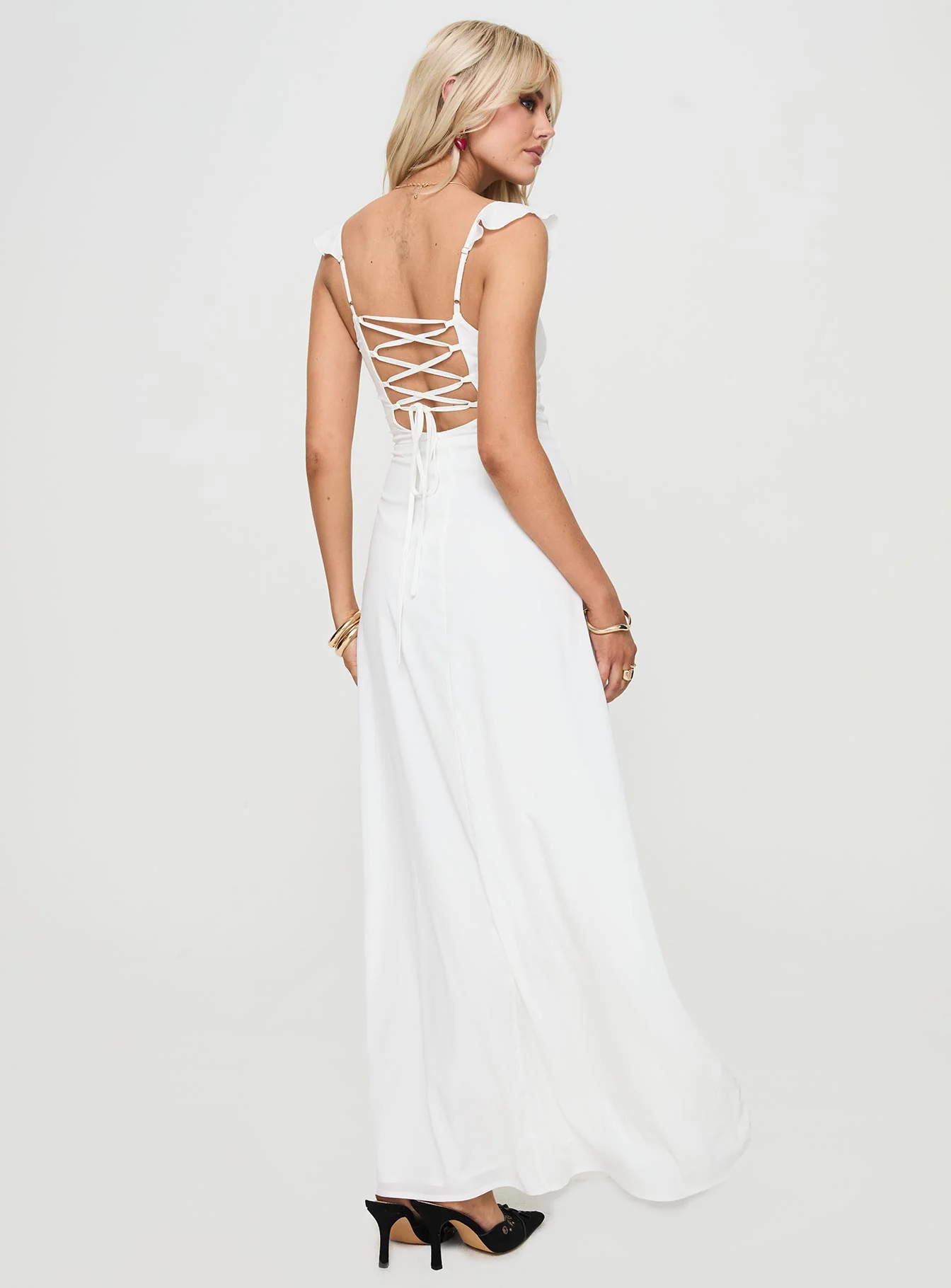 Landon Maxi Dress White - Image 5