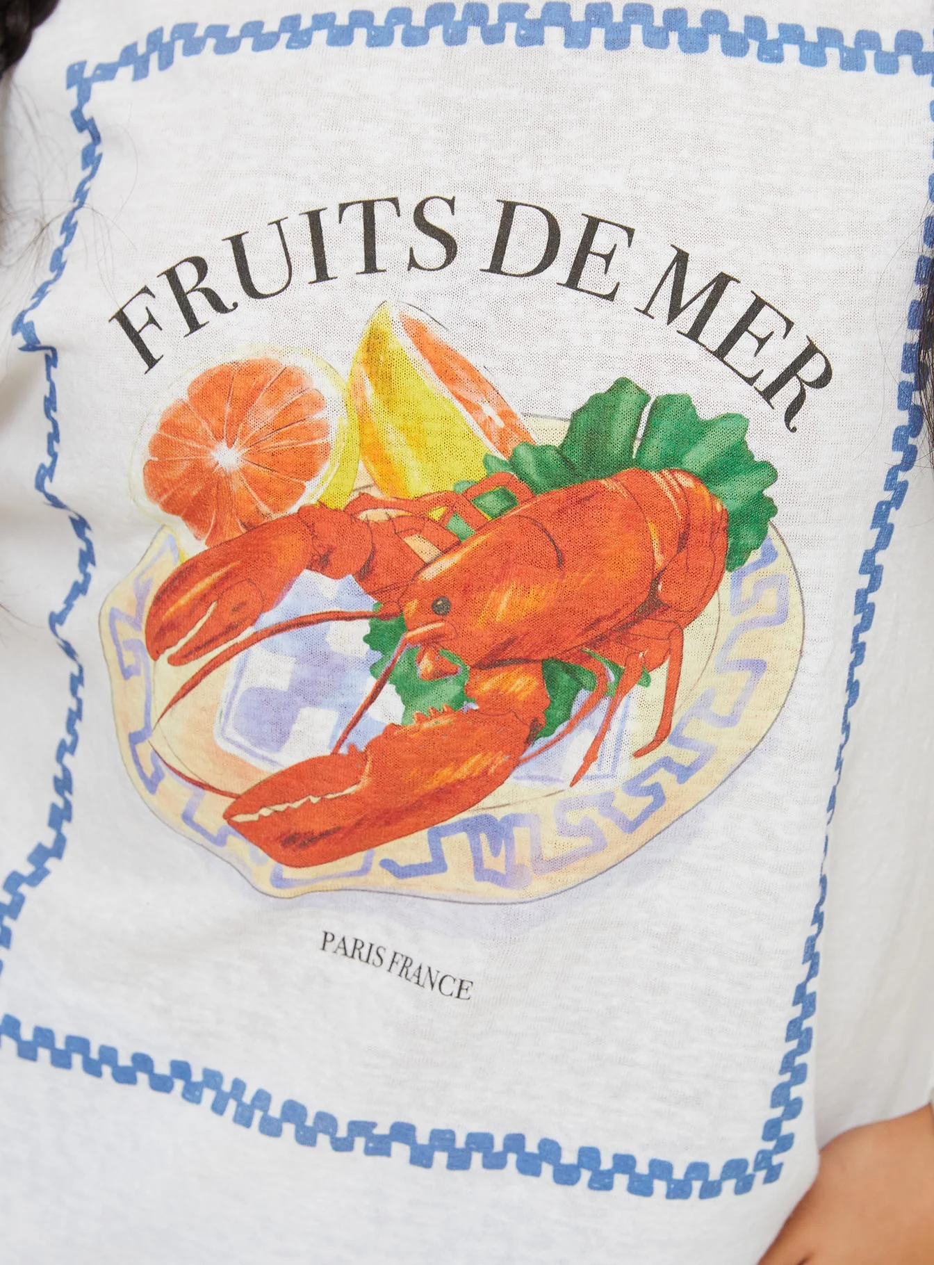 Larry Lobster Oversized Tee White - Image 6