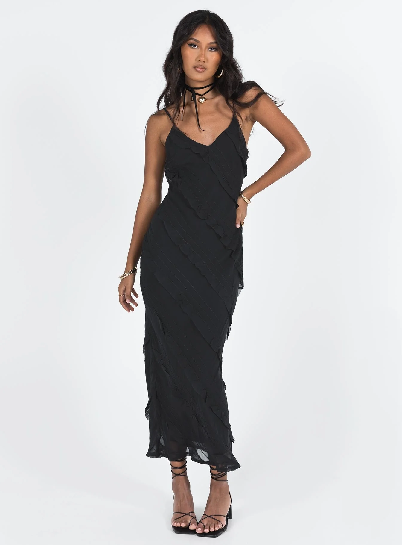 Lars Maxi Dress Black - Image 4