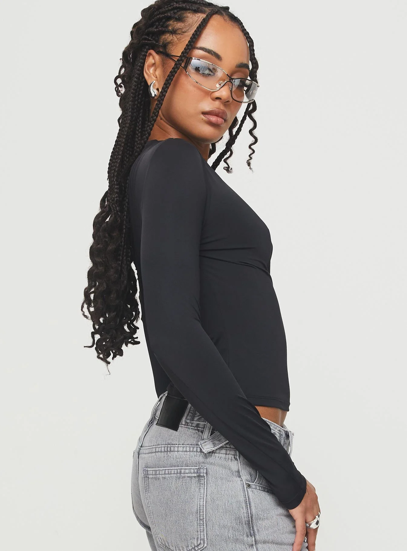 Lasharie Long Sleeve Top Black - Image 4