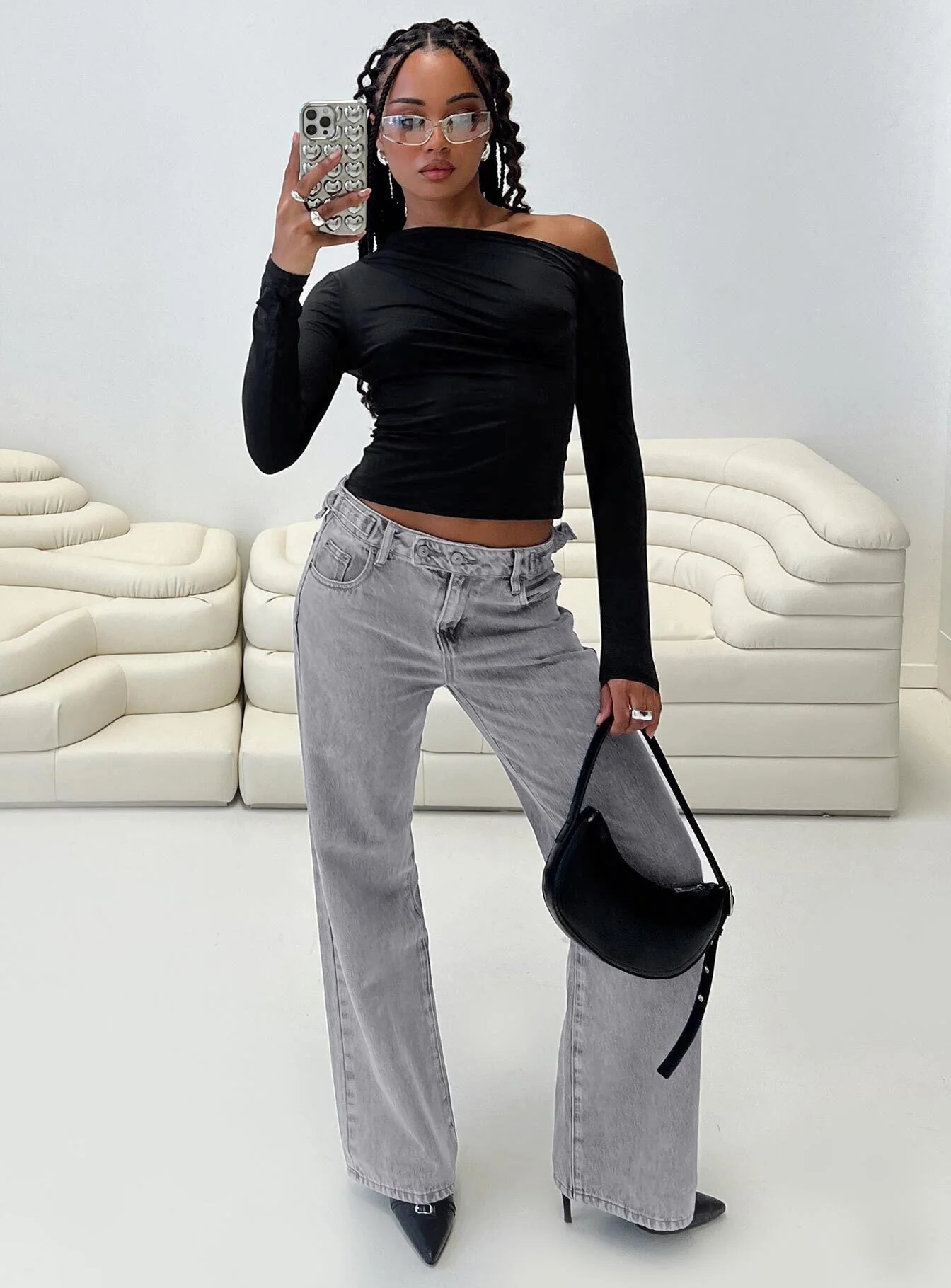 Lasharie Long Sleeve Top Black - Image 8