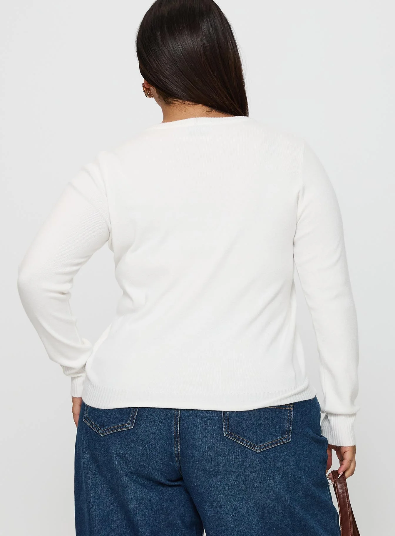 Lauraine Cardigan White Curve - Image 5