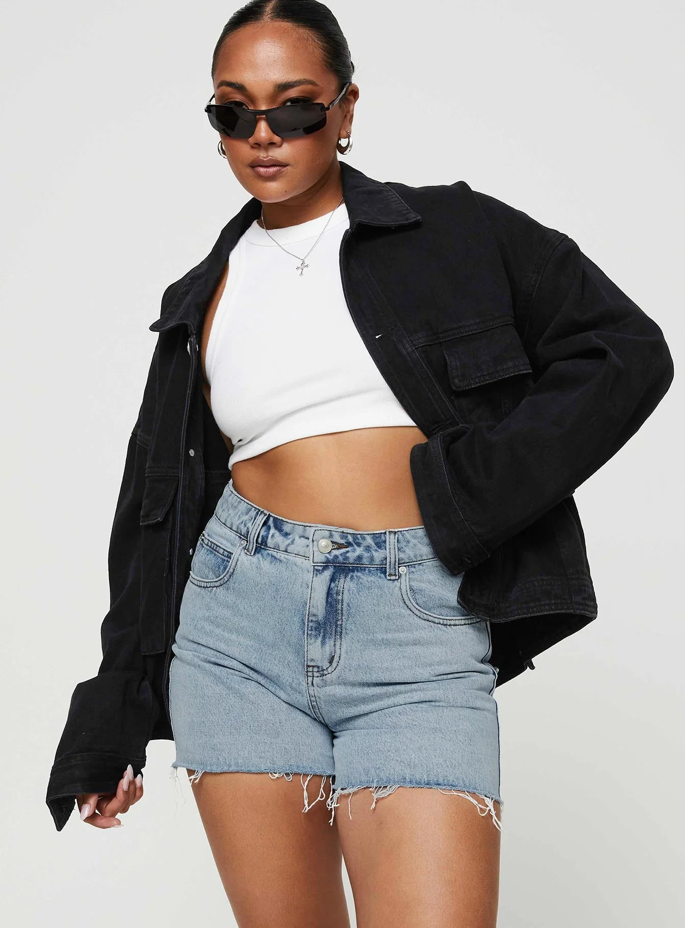 Laurena Denim Shorts Lower Impact - Image 3