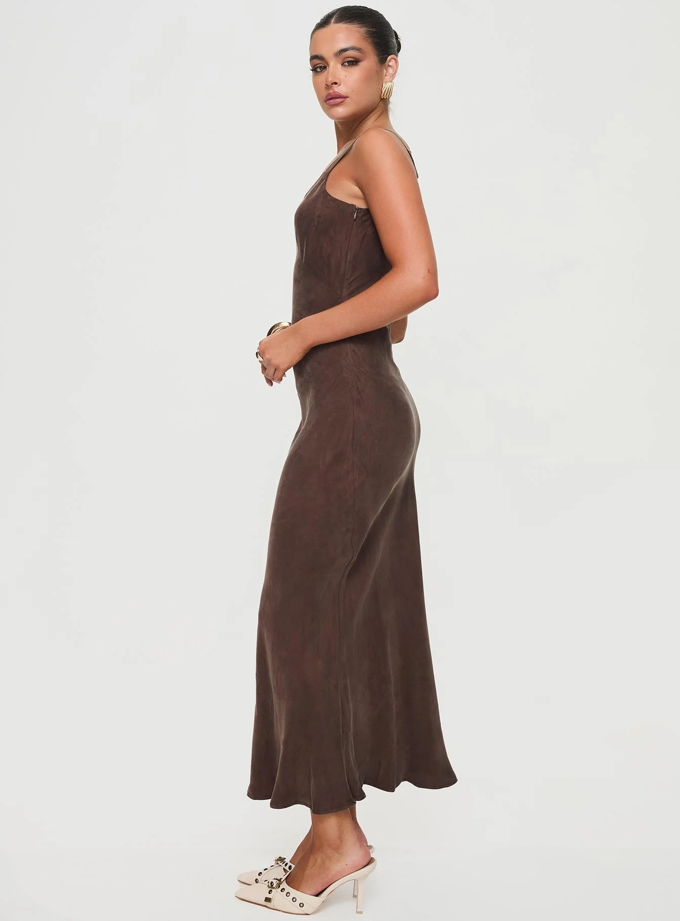 Laurette Maxi Dress Brown - Image 5