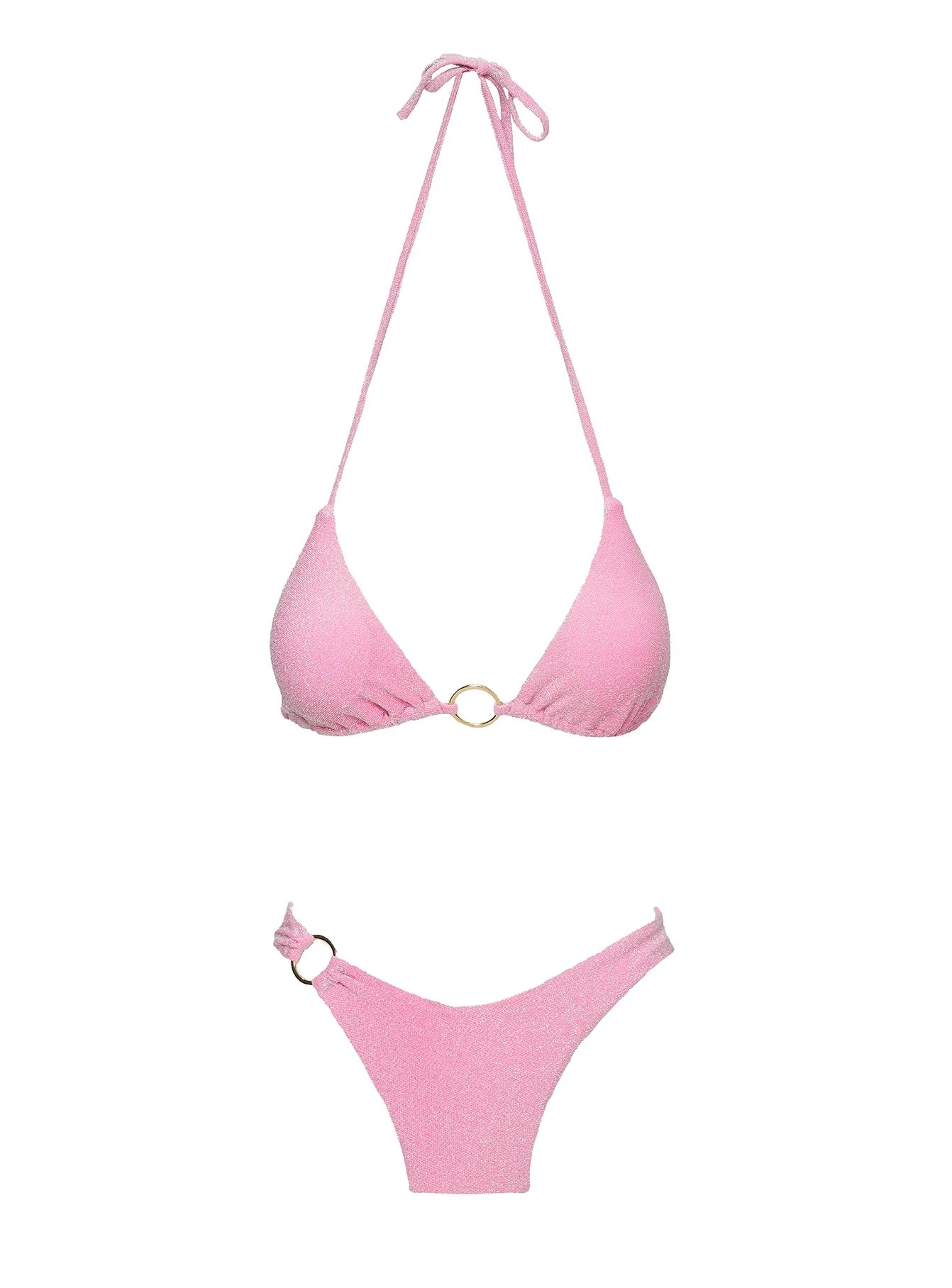 Layla High Cut Cheeky Bikini Bottoms Pink - Image 5