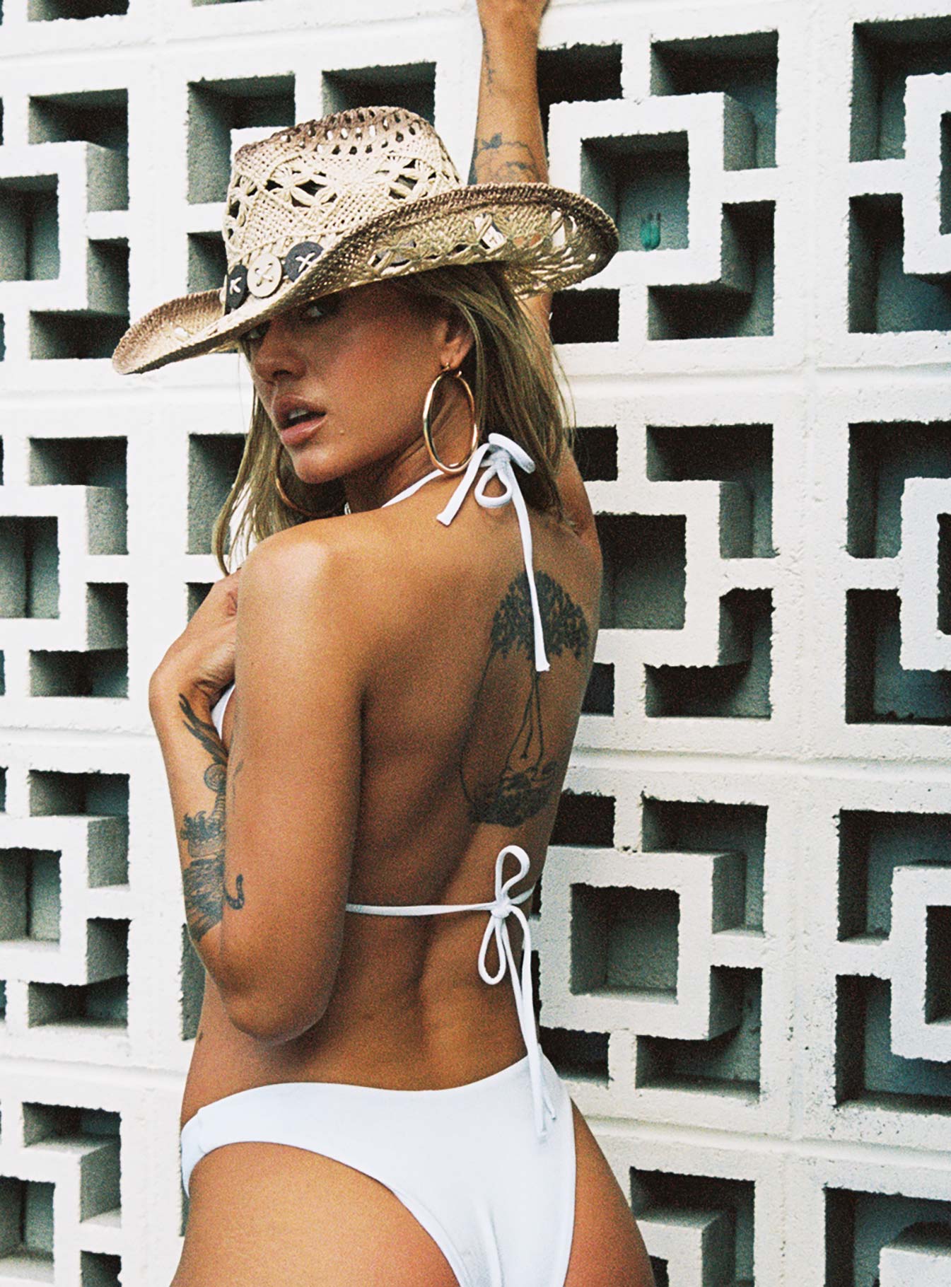Layla Triangle Bikini Top White - Image 6