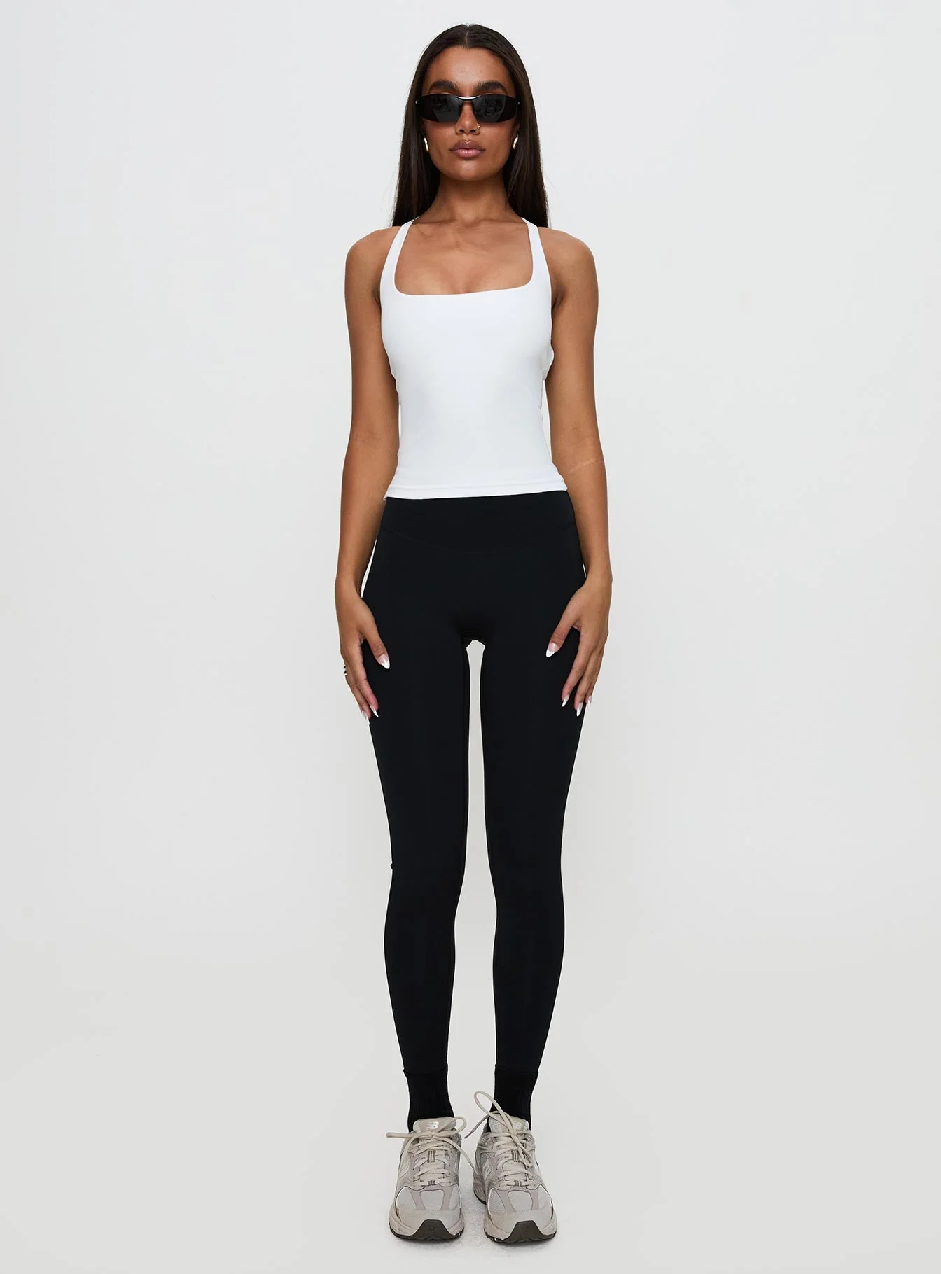 Layup Active Longline Cross Back Top White - Image 8