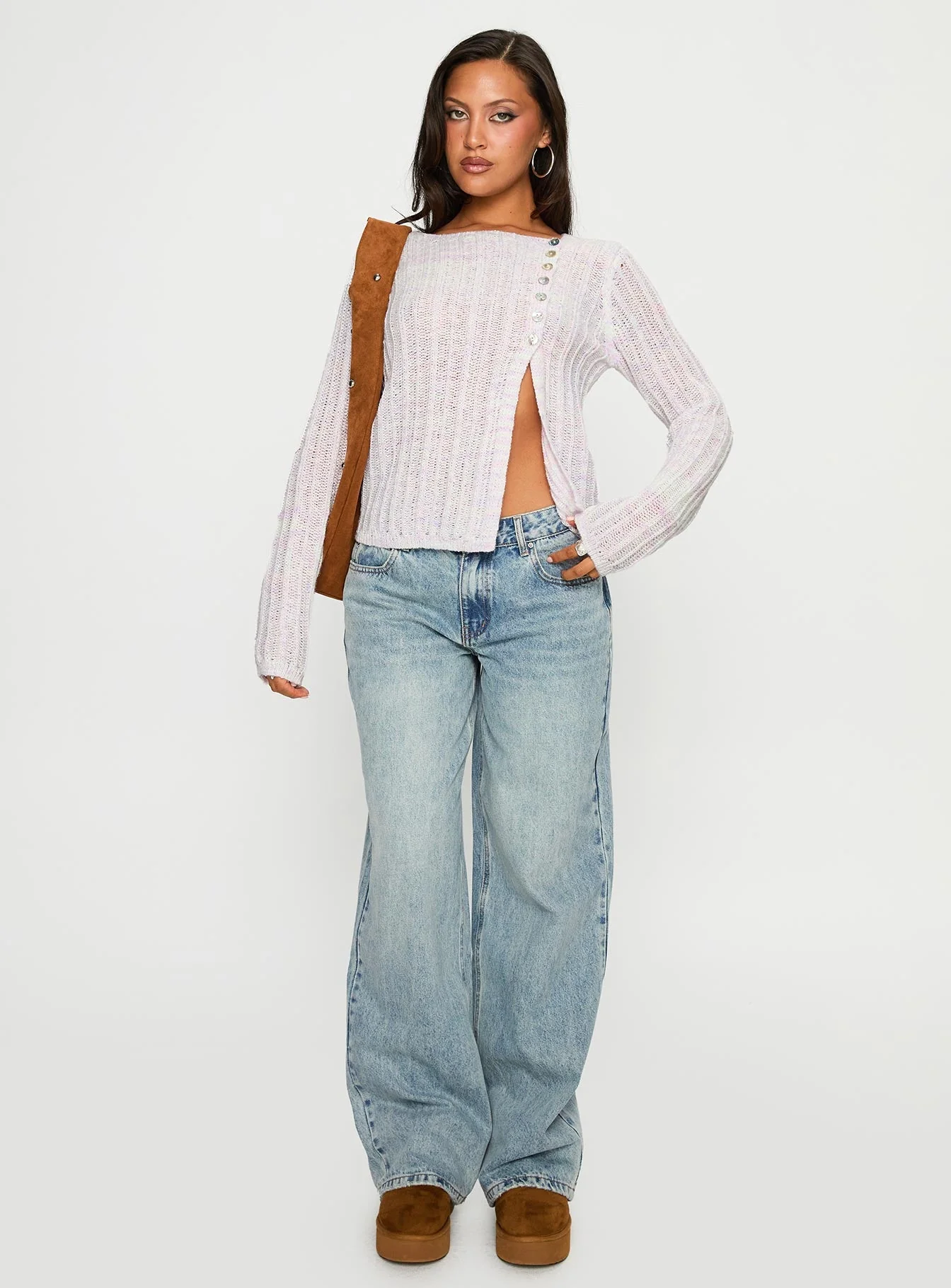 Lenker Knit Jumper Lilac - Image 2