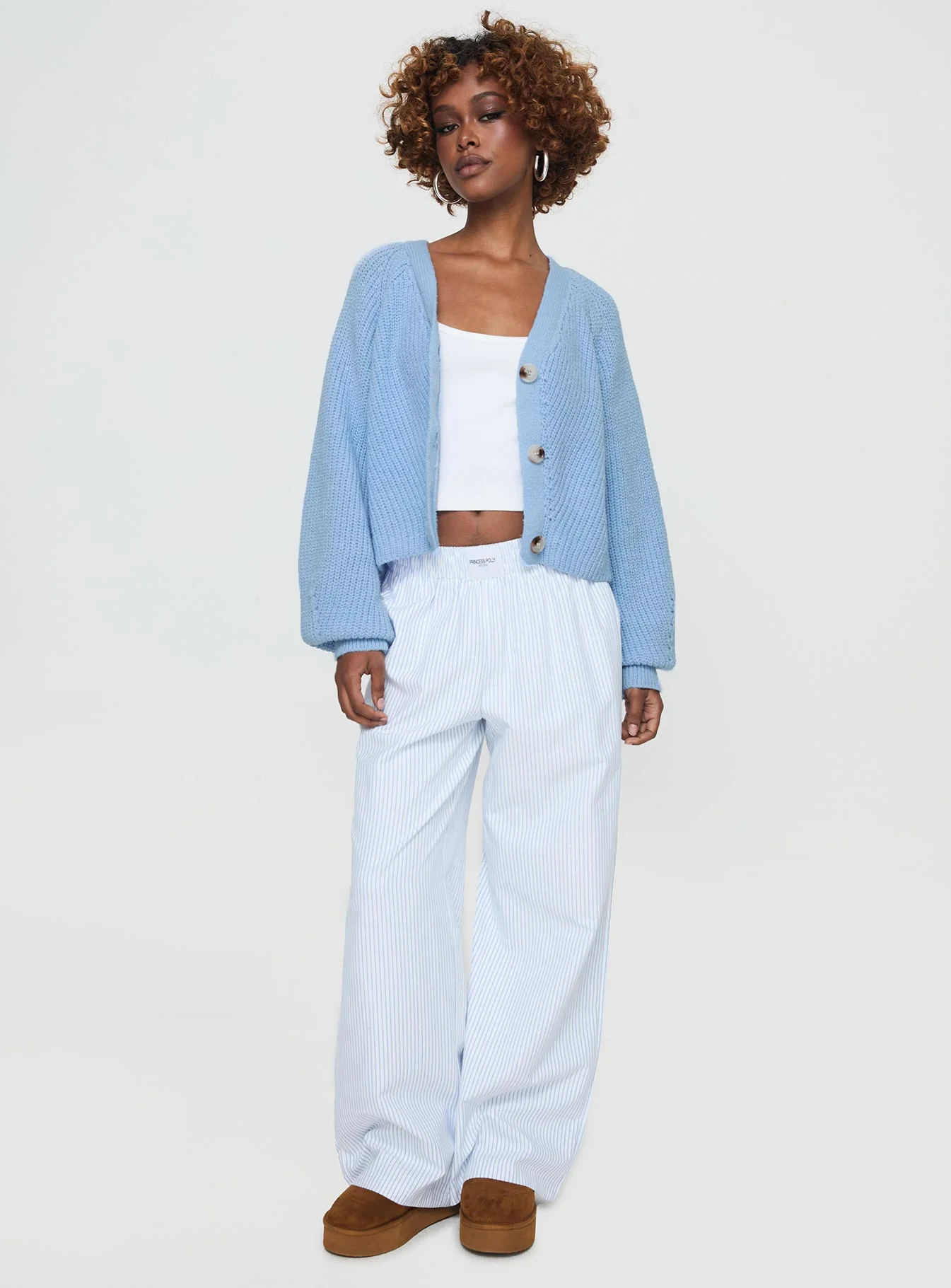 Leskie Cardigan Pale Blue - Image 3