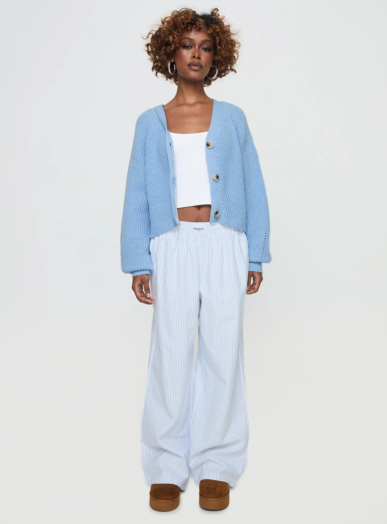 Leskie Cardigan Pale Blue - Image 7