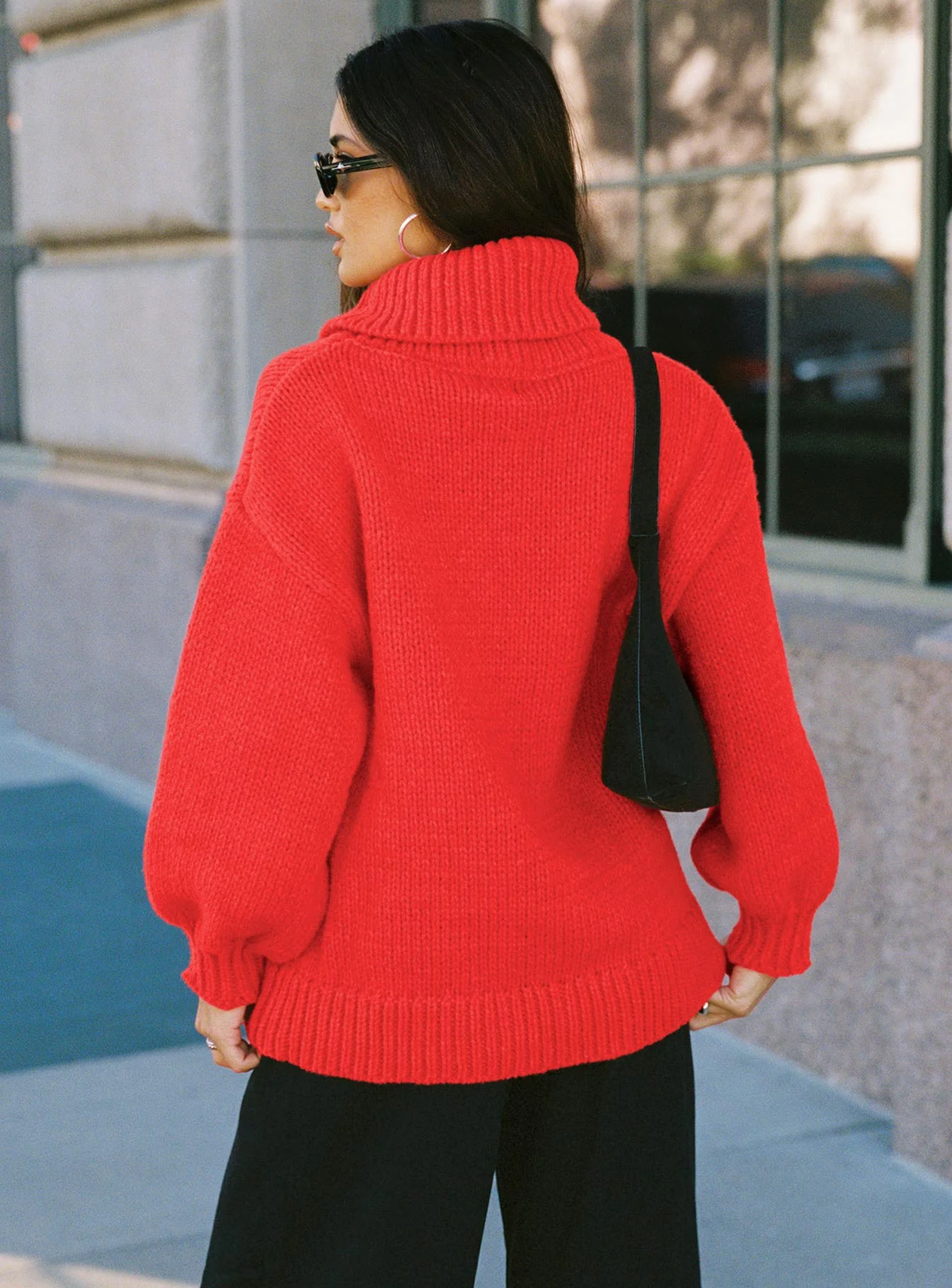 Let Love In Knit Sweater Red - Image 4
