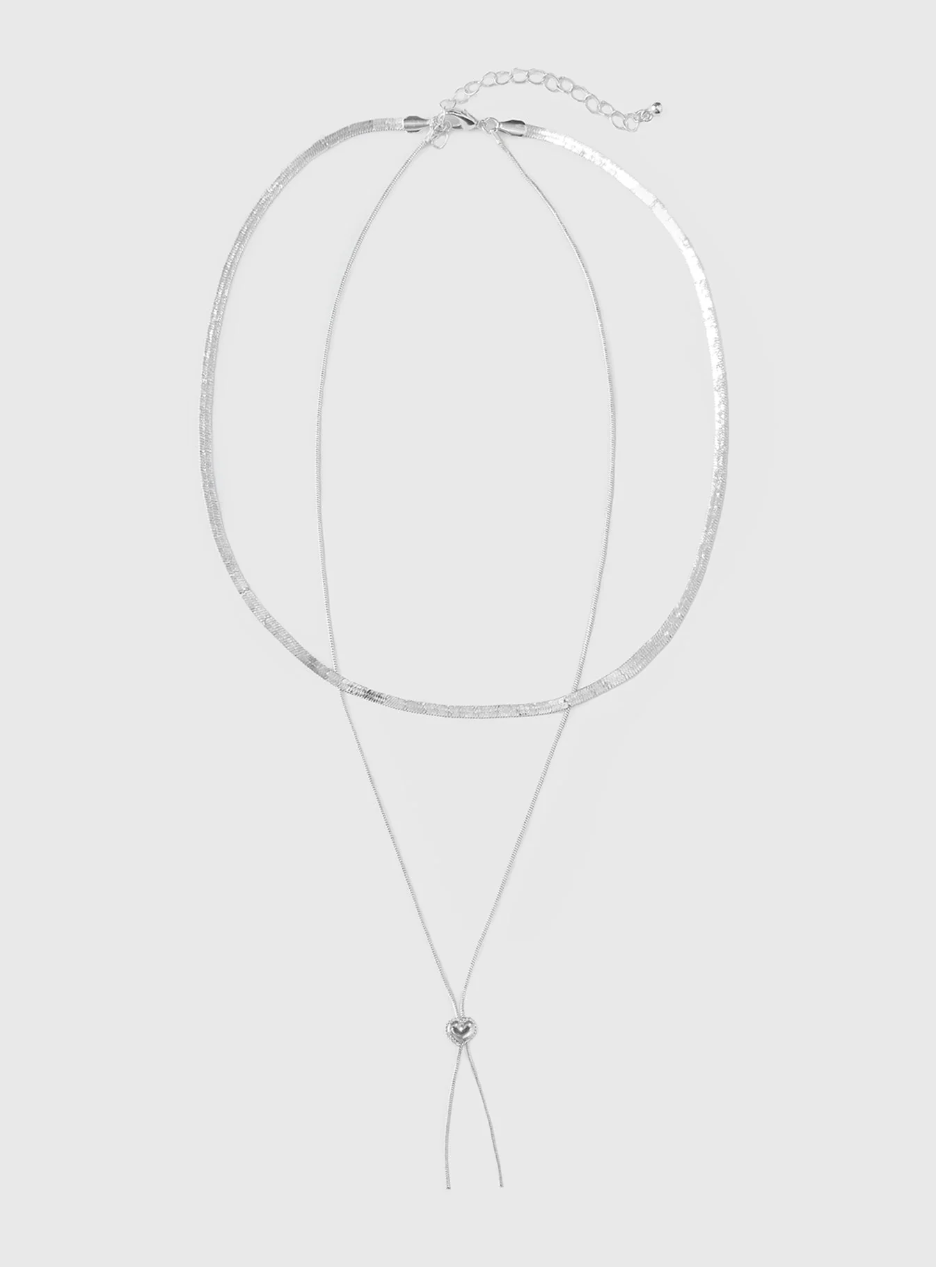 Let Me Love Layered Necklace Silver - Image 2